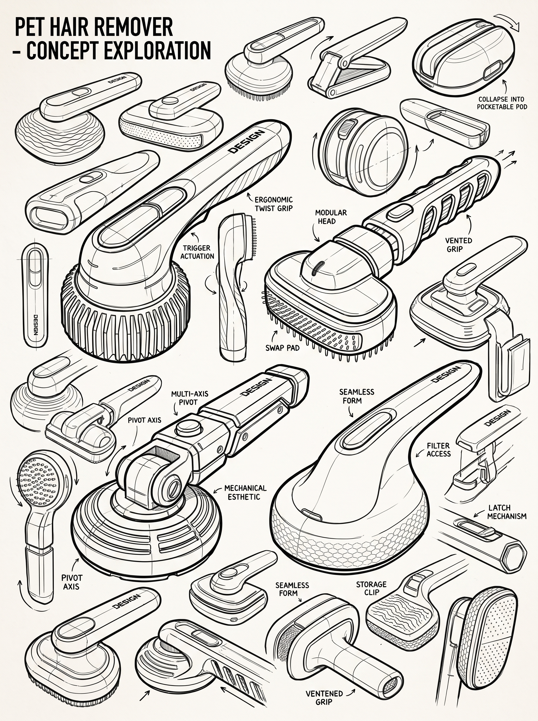 Hand drawn industrial design，