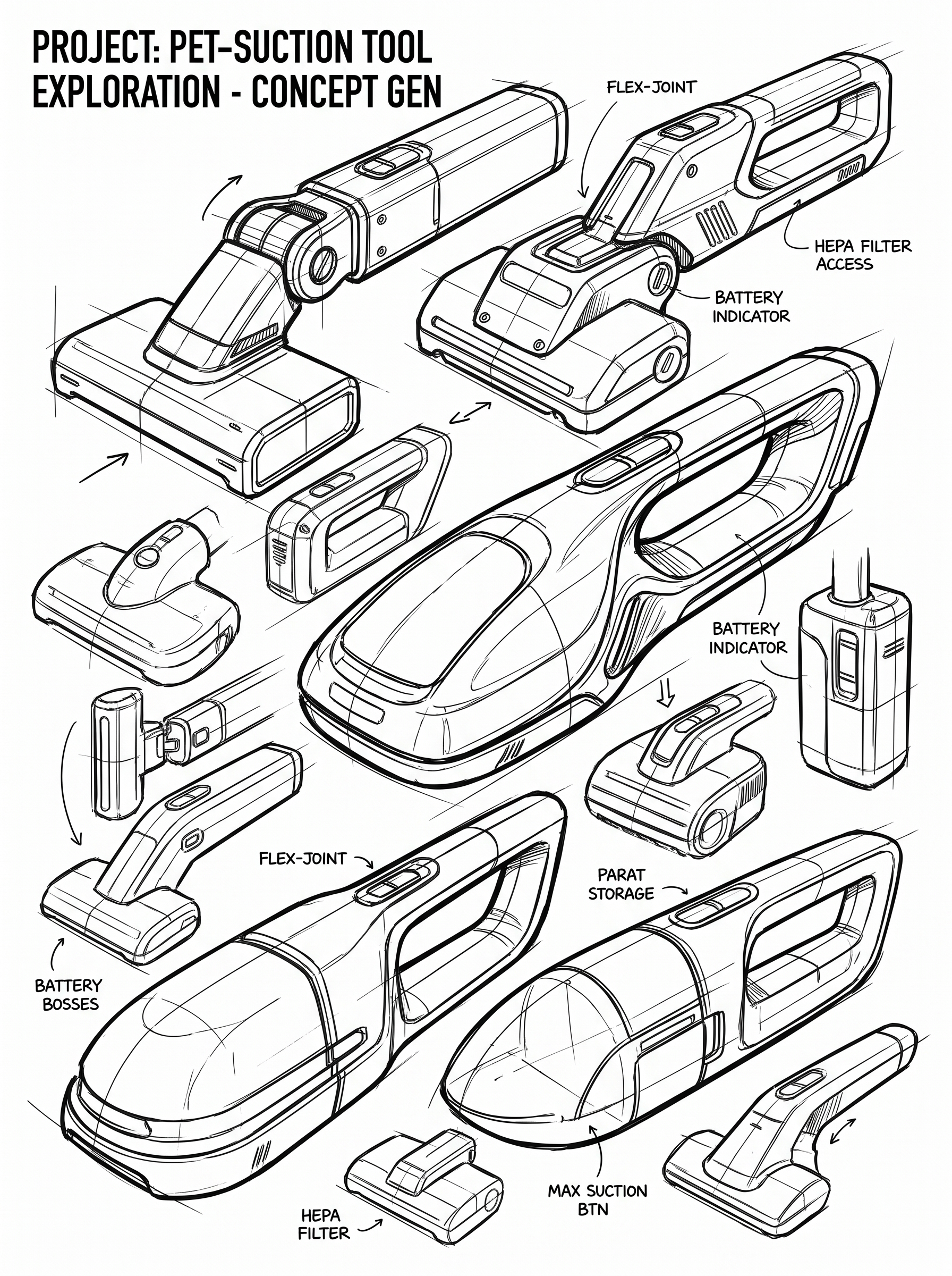 Hand drawn industrial design，