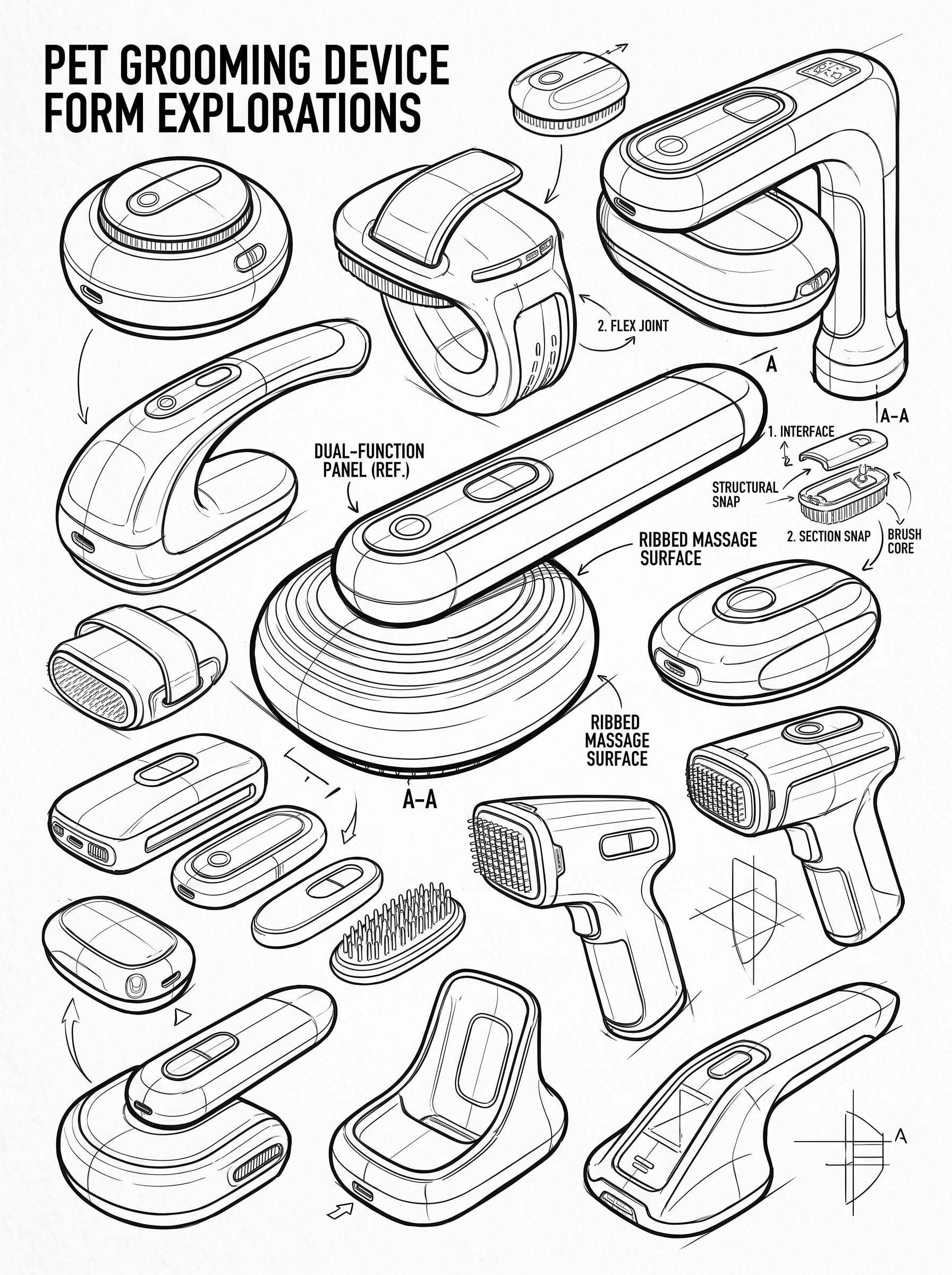 Hand drawn industrial design，