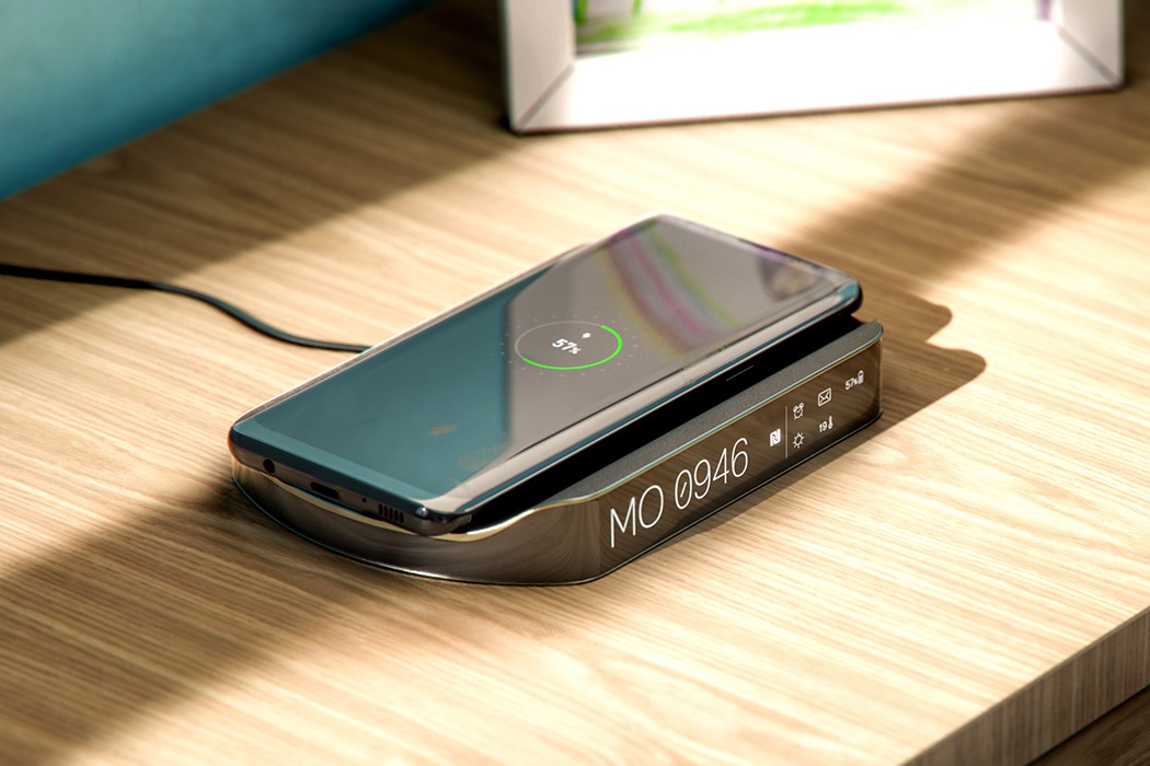 alarm clock，black，mobile phone，charge，wireless，