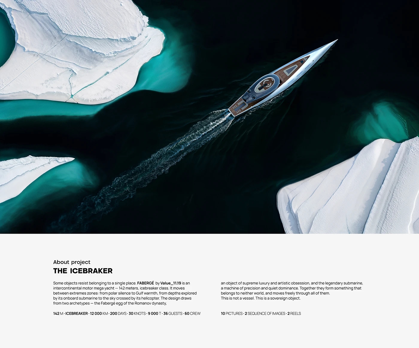 vehicle，FABERGÉ，yacht，conceptual design，