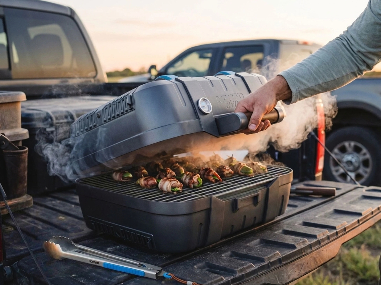 odeo Grill & Smoker，Charcoal Barbecue Smoke Oven，Outdoor equipment，Picnic Tools，