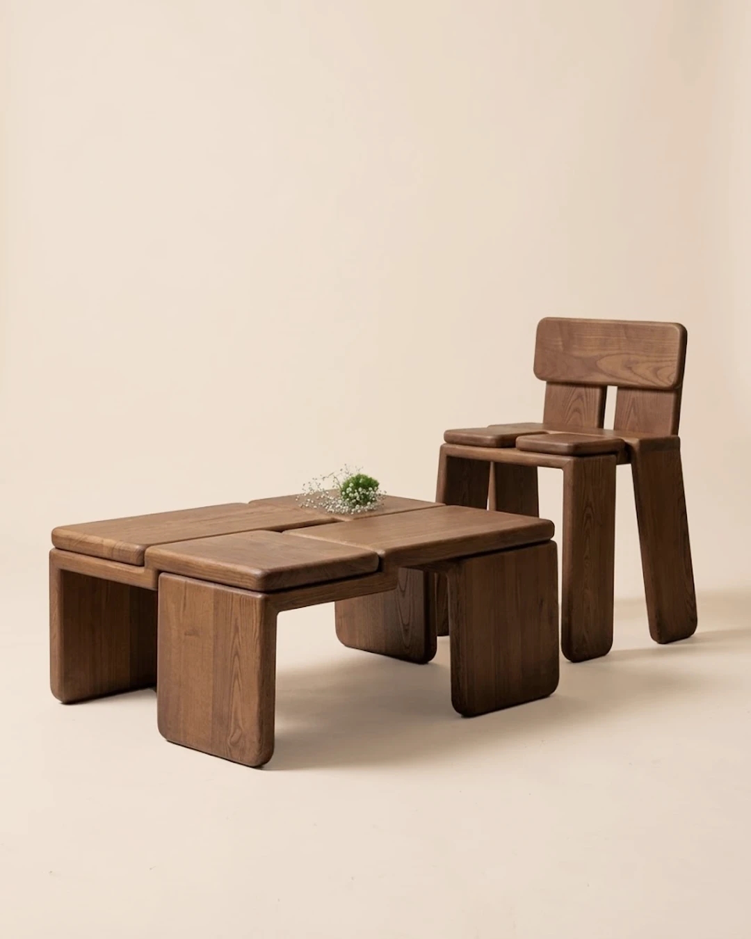 Coffee table，woodwork，Handmade，The Knot，Sculptural sense，
