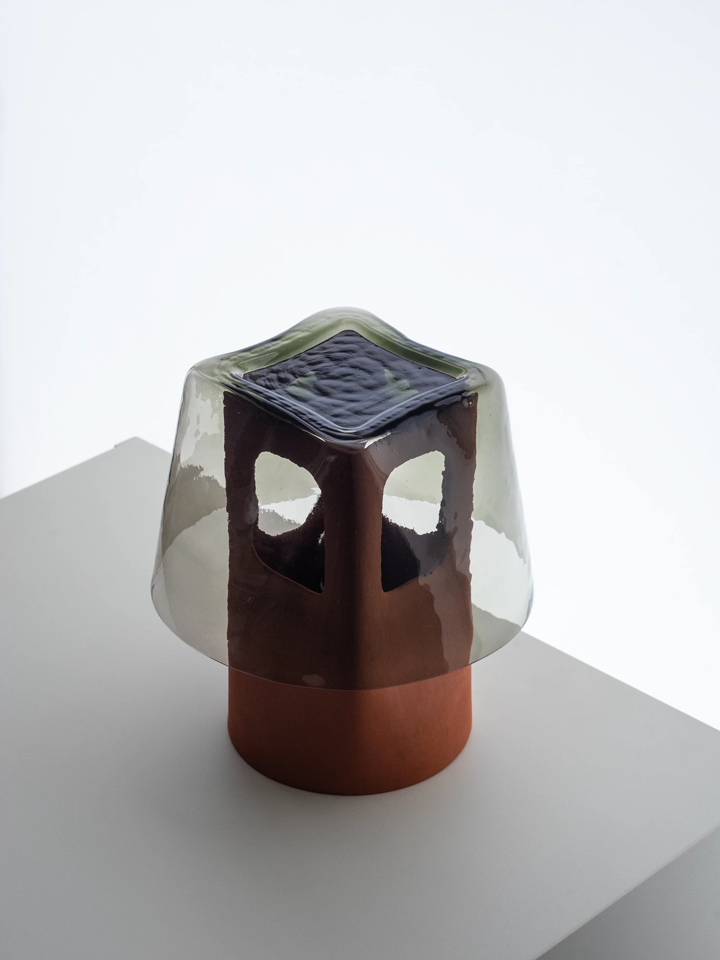 The Mesia Lamp，Ceramic table lamp，Hand blown glass，Mediterranean Wind，Process lamps and lanterns，