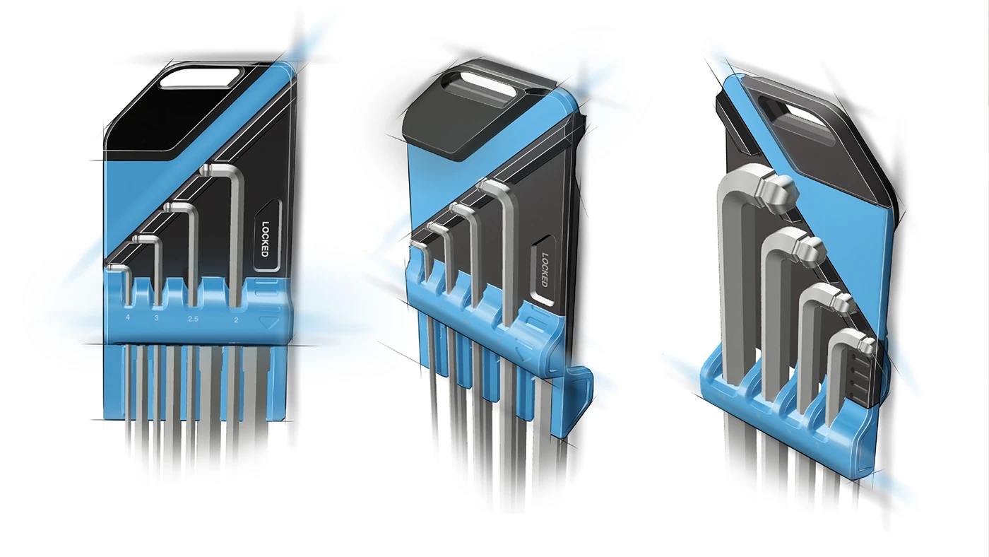 HXGON，tool，Hex key storage rack，industrial design，