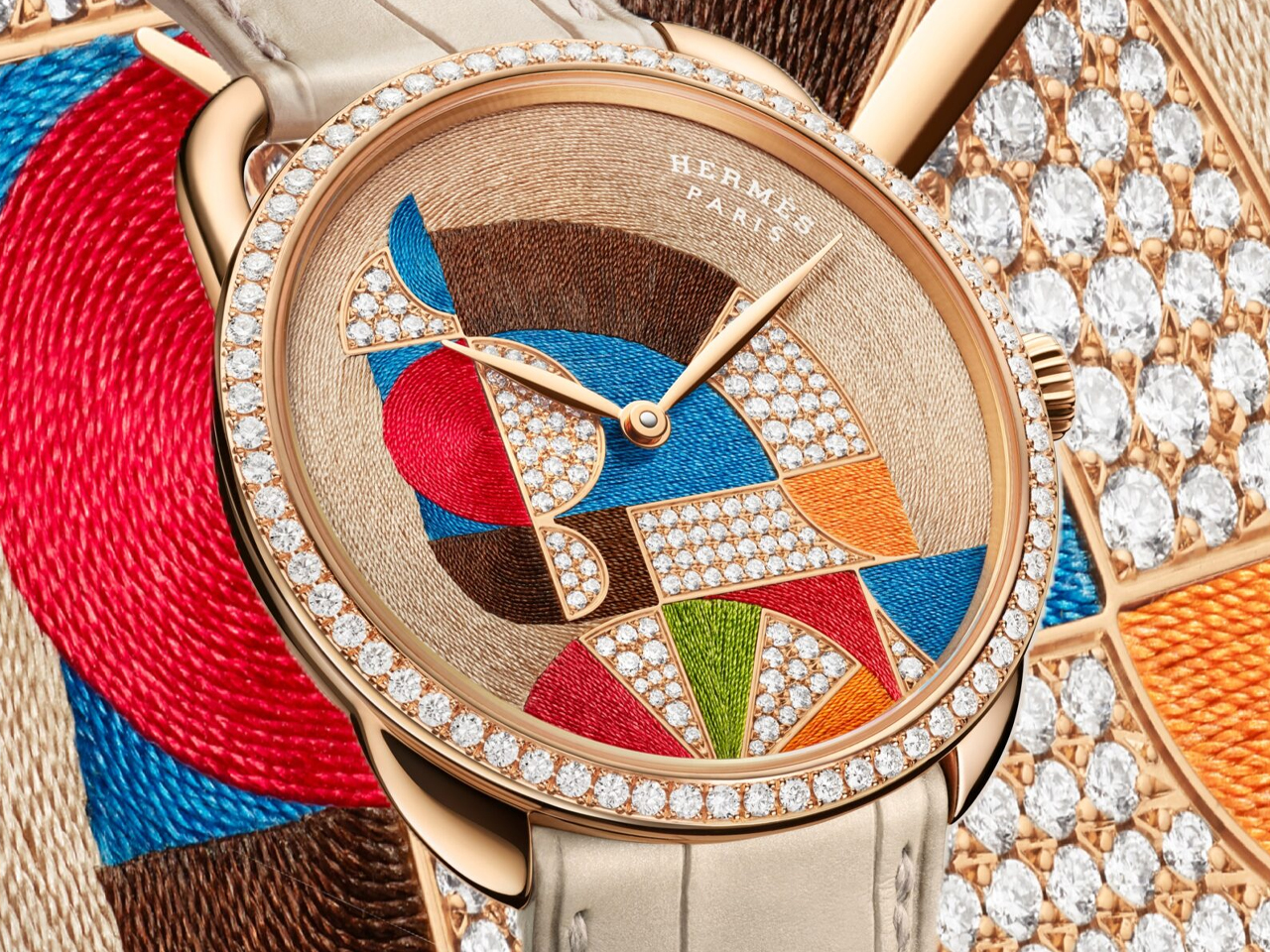 Hermes，Wrist watch，Wristwatch，Arceau Cheval Natté，