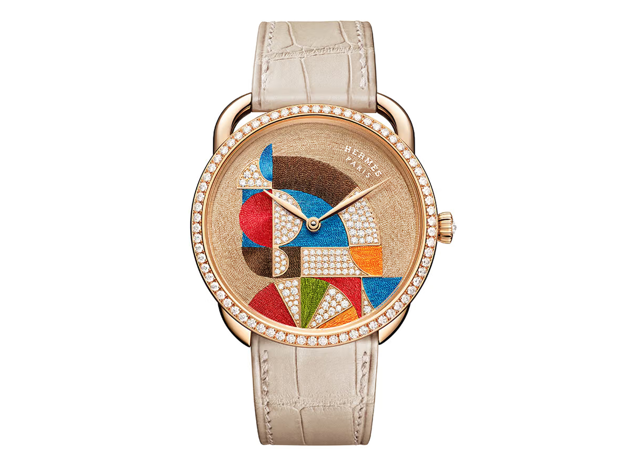 Hermes，Wrist watch，Wristwatch，Arceau Cheval Natté，