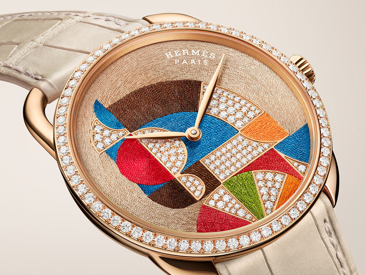Hermes，Wrist watch，Wristwatch，Arceau Cheval Natté，