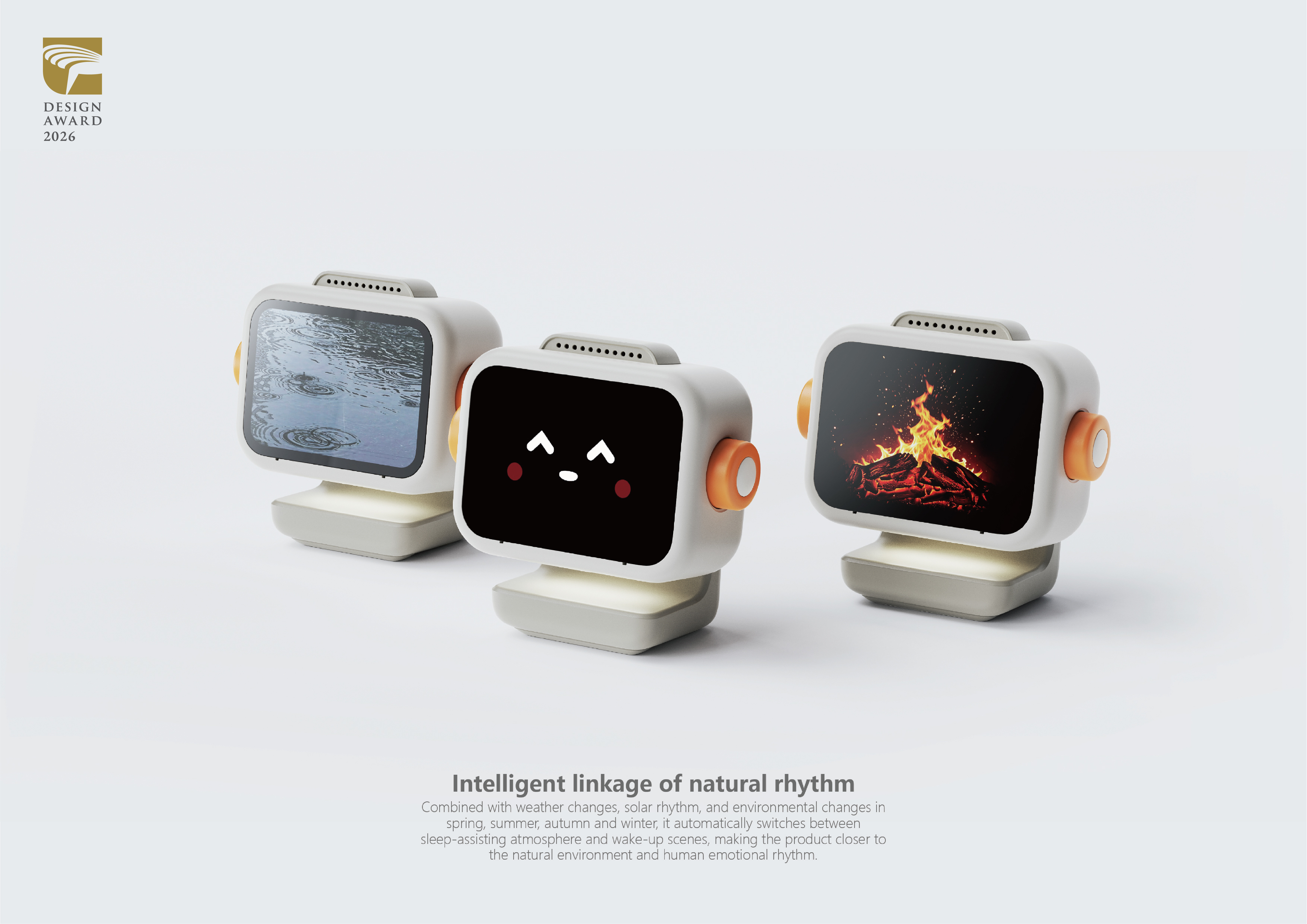 SUNIM Sunrise Impression Design，industrial design，product design，Appearance design，Intelligent alarm clock，AI Alarm Clock，