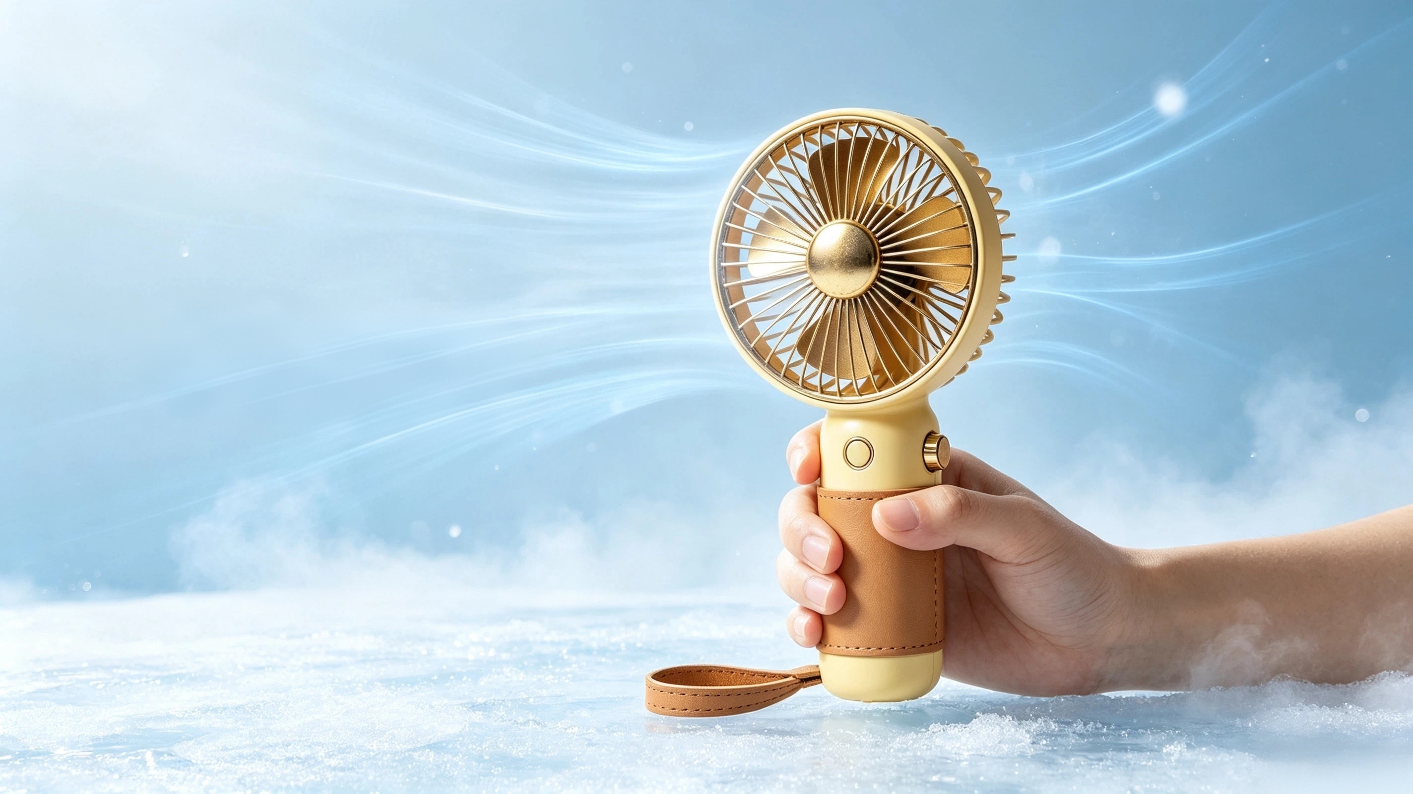Retro，Light luxury，Small fan，hold，Digital intelligence，
