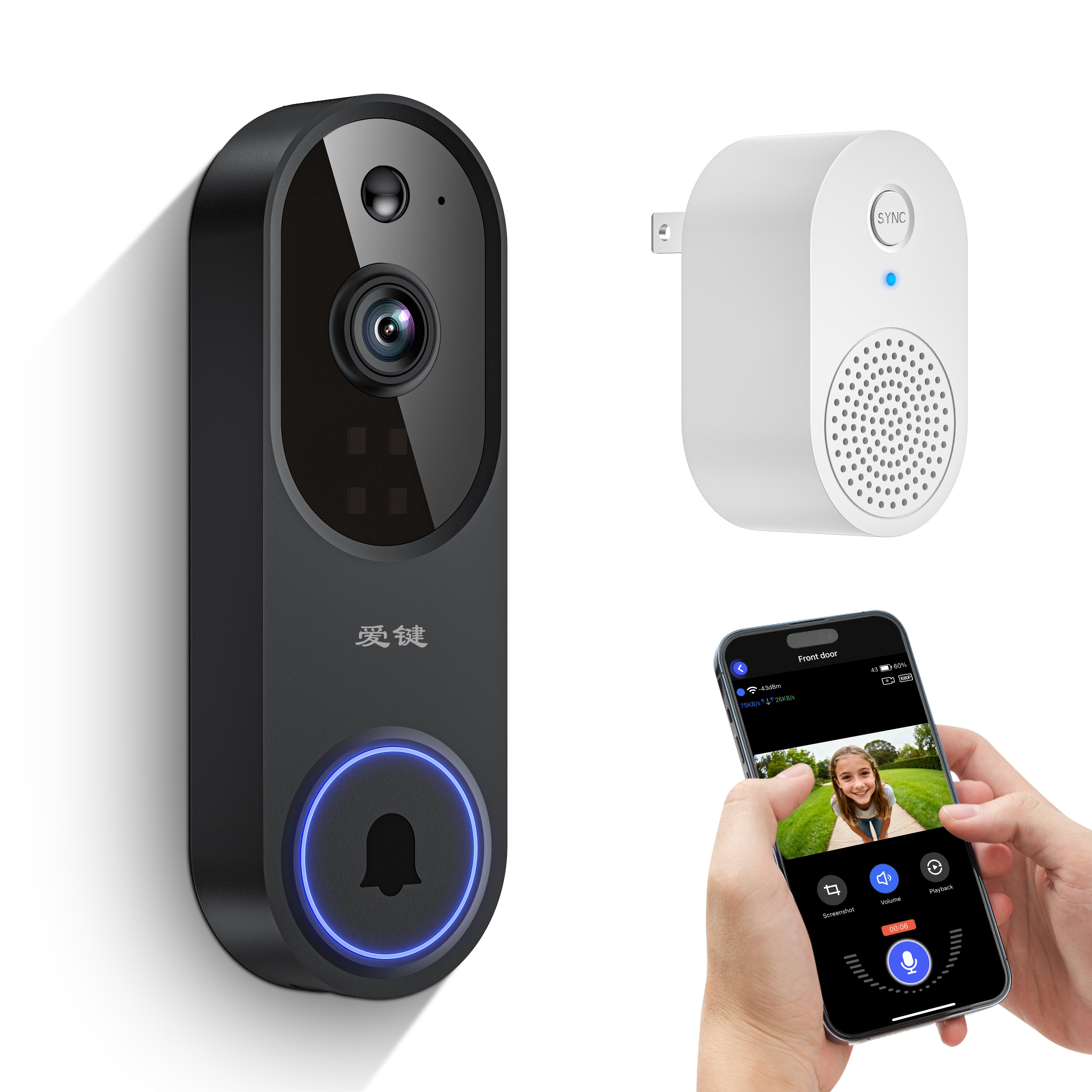 gongye，she，Industrial design, smart home, video doorbell, security，