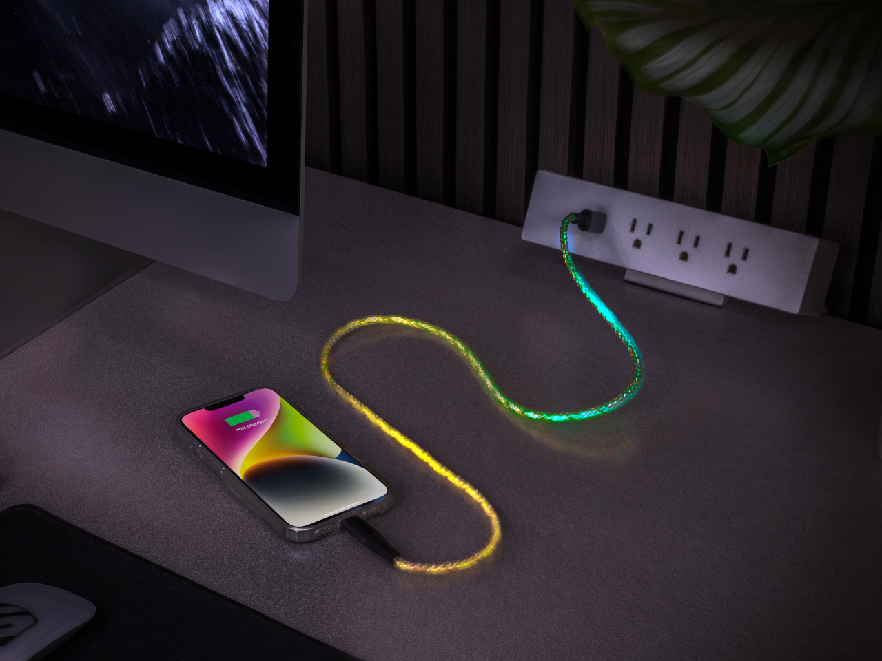 GloBright，Full color LED luminous charging cable，data line，Digital accessories，