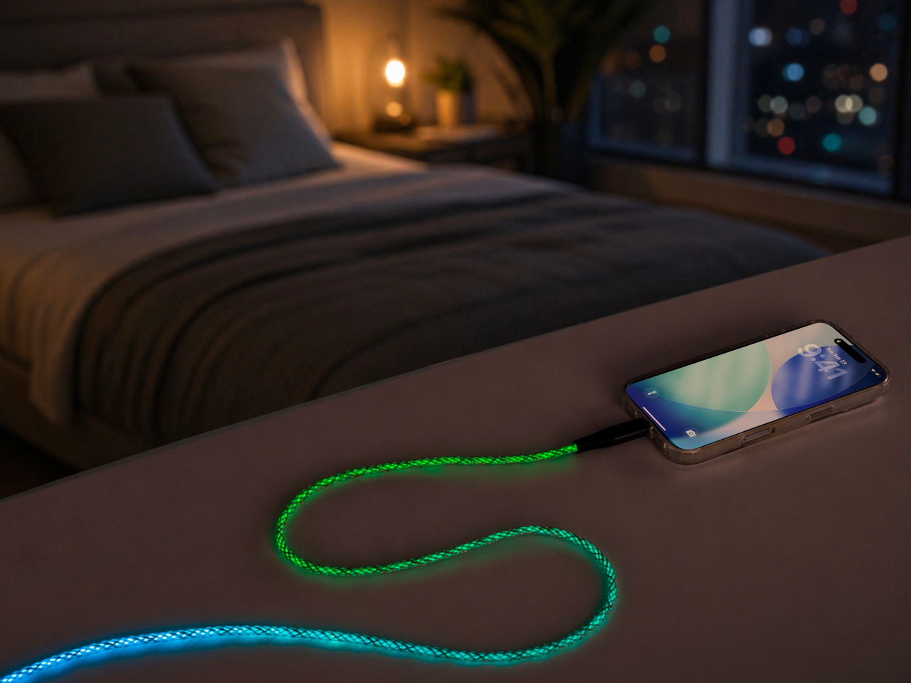 GloBright，Full color LED luminous charging cable，data line，Digital accessories，