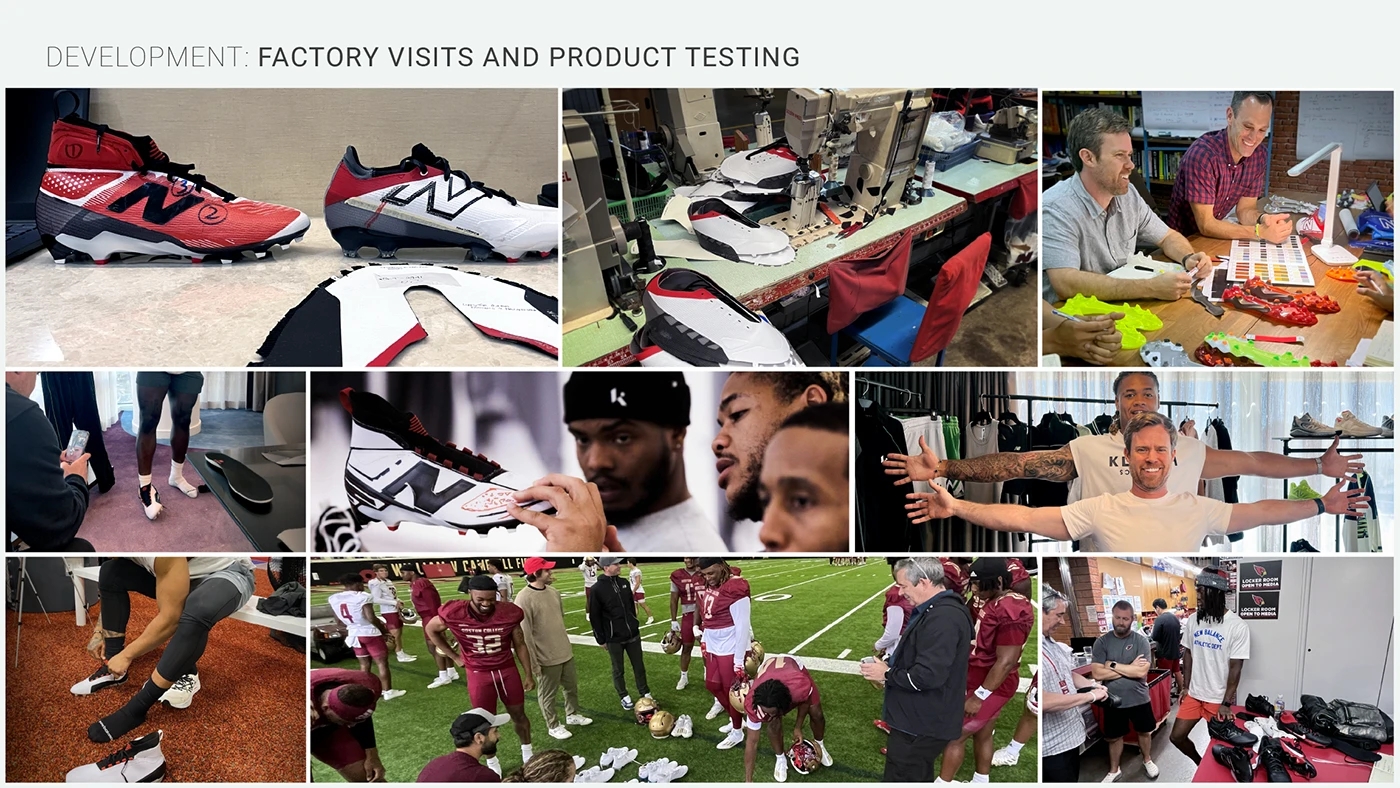 American football，New Balance，Football cleats，Team Uniform，Equipment design，