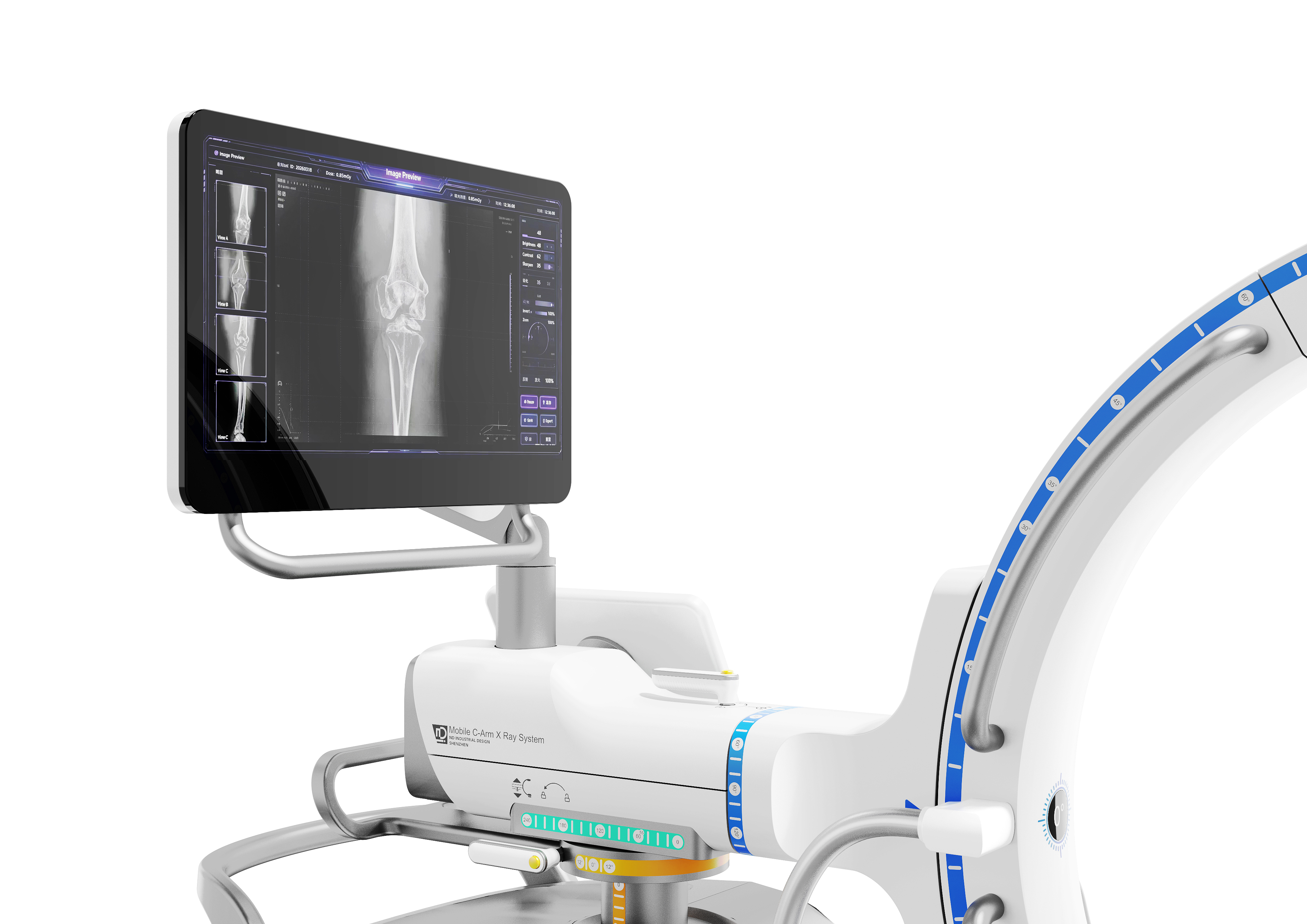 Chengdu Medical Product Design，Chengdu Industrial Design，Design of Medical Imaging Products in Chengdu，Design of C- arm X-ray machine，