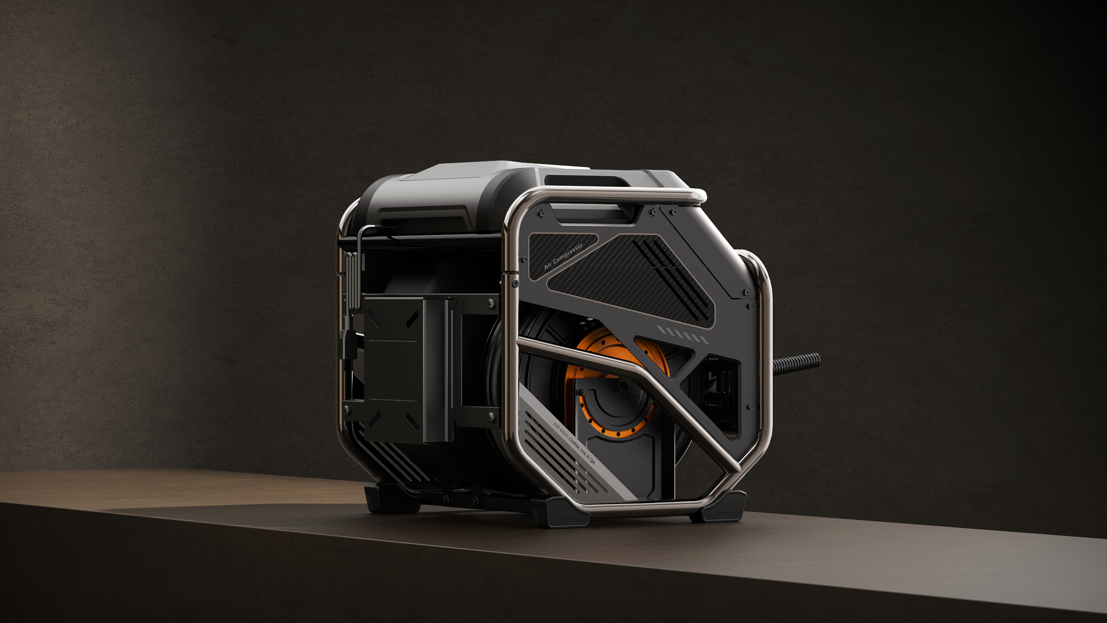 product design，Air compressor，industrial design，Design case sharing，Tools and equipment，Product rendering，Innovative design，