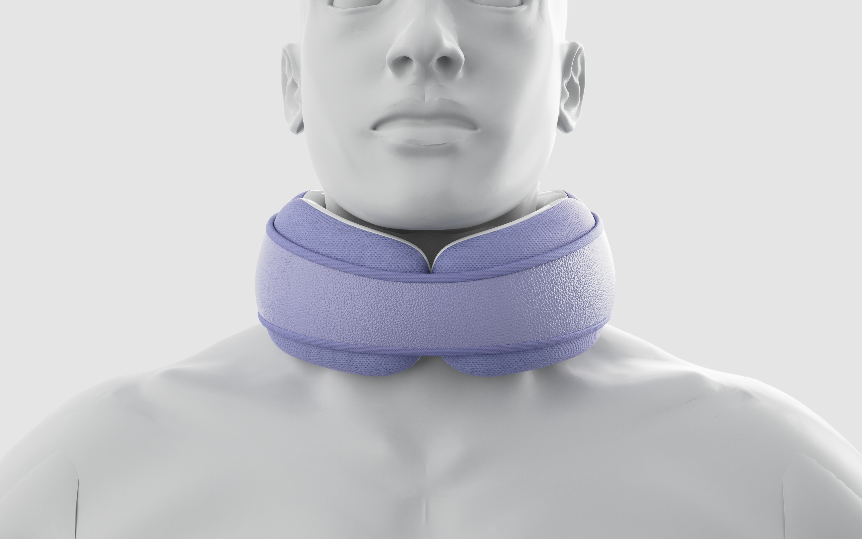 Neck brace，U-shaped pillow，neck pillow，Leather material，pillow，Memory cotton，Bionics Design ，Block design，