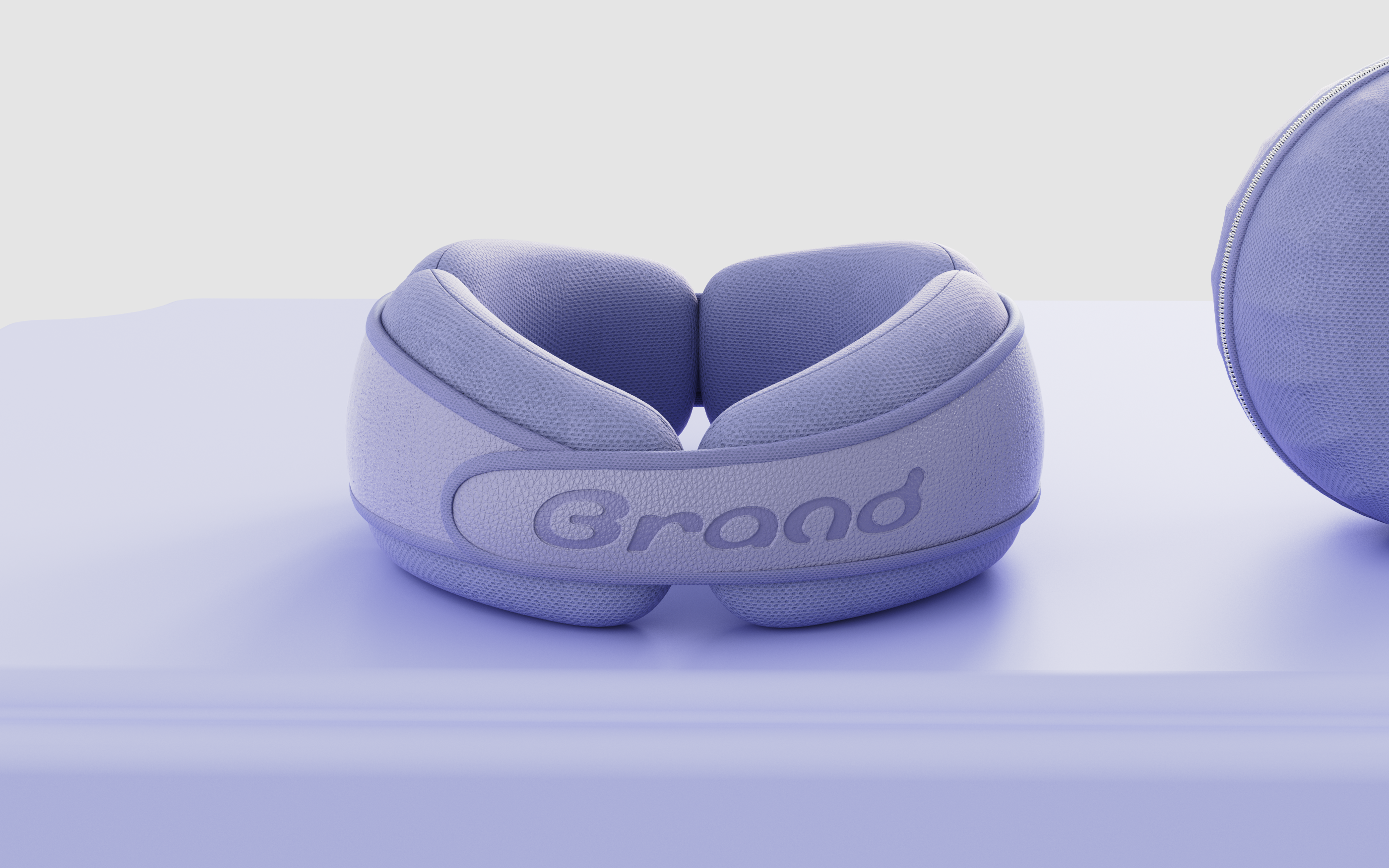 Neck brace，U-shaped pillow，neck pillow，Leather material，pillow，Memory cotton，Bionics Design ，Block design，