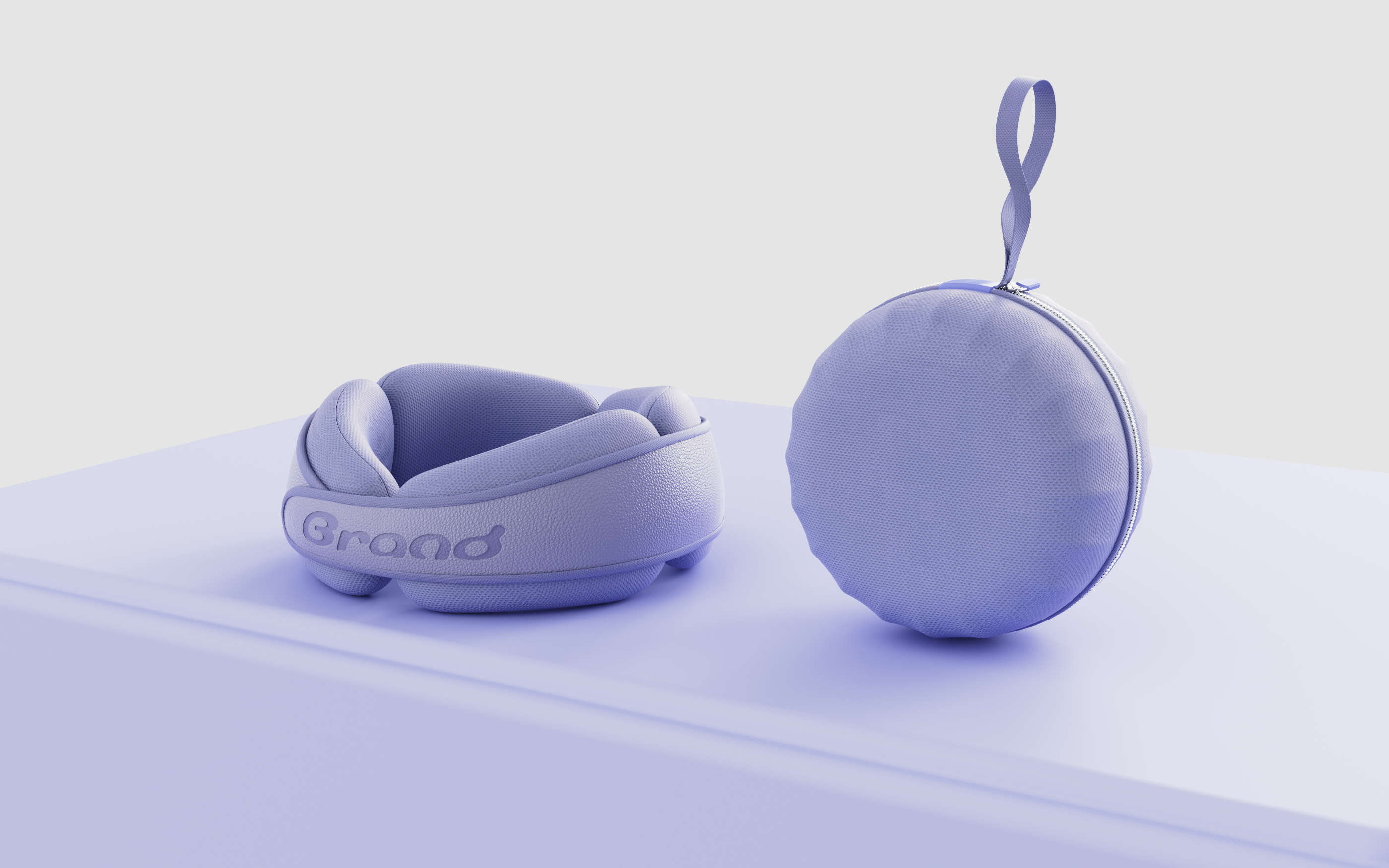 Neck brace，U-shaped pillow，neck pillow，Leather material，pillow，Memory cotton，Bionics Design ，Block design，