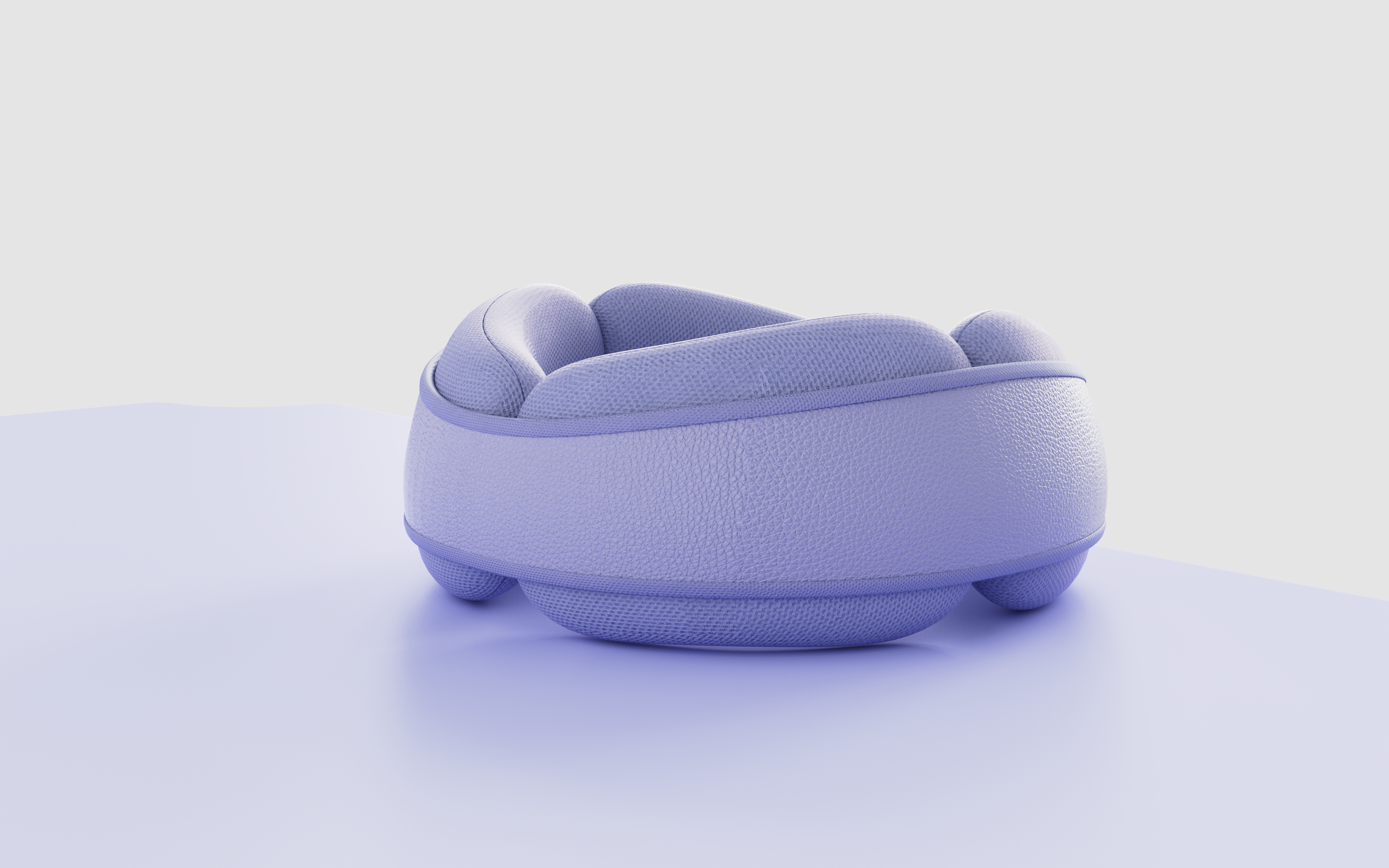 Neck brace，U-shaped pillow，neck pillow，Leather material，pillow，Memory cotton，Bionics Design ，Block design，