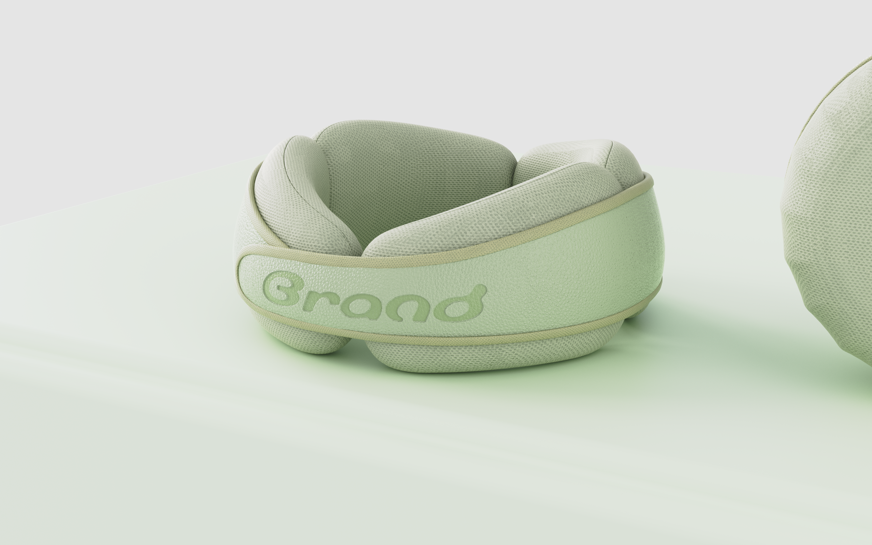 Neck brace，U-shaped pillow，neck pillow，Leather material，pillow，Memory cotton，Bionics Design ，Block design，