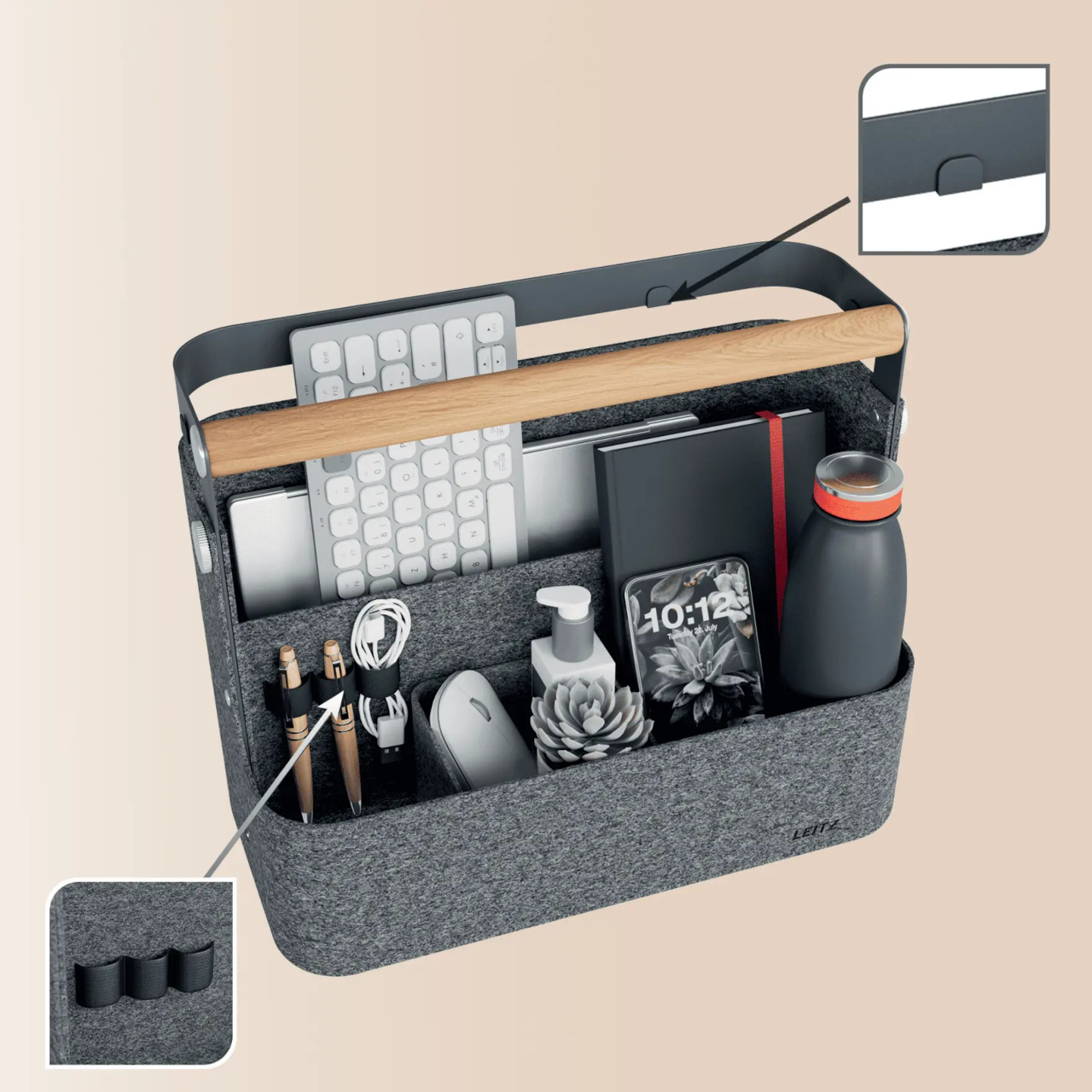 storage box，Beech handle，Office accessories，Environmental protection design，Suspension design，