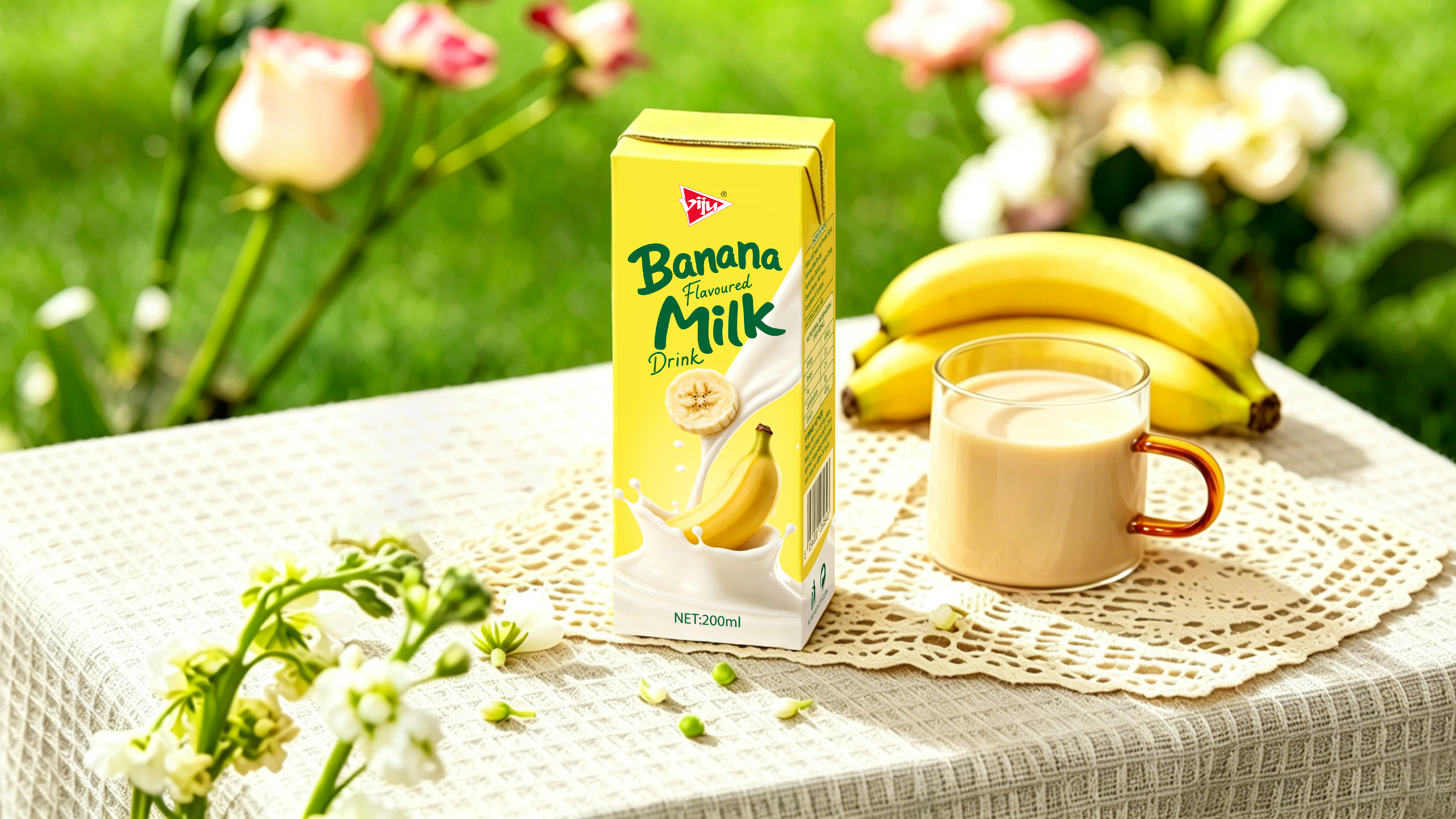 packing design，beverage packaging，Food packaging design，viju，Brand vision，Packaging Case，Banana milk，yellow，