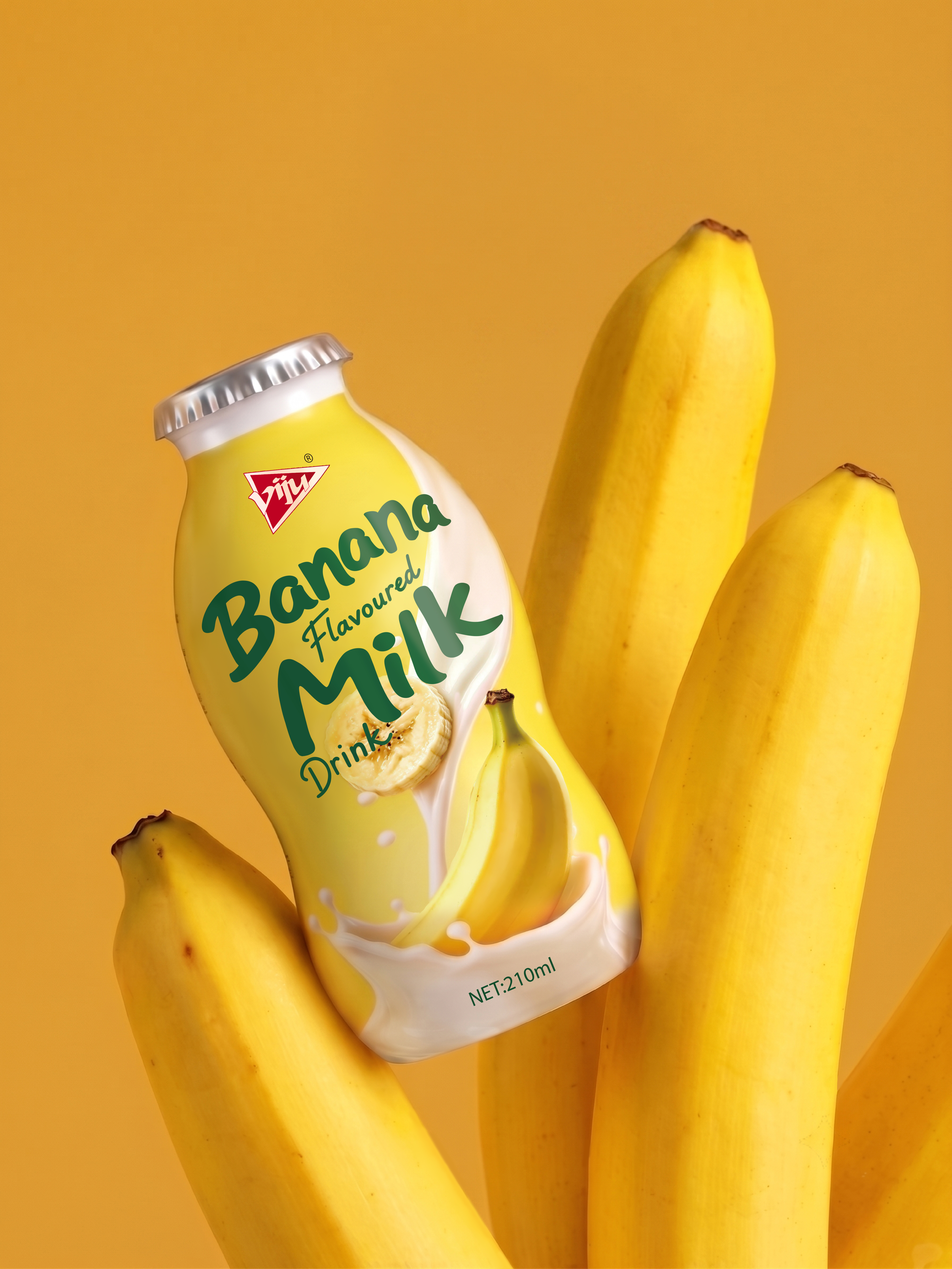 packing design，beverage packaging，Food packaging design，viju，Brand vision，Packaging Case，Banana milk，yellow，