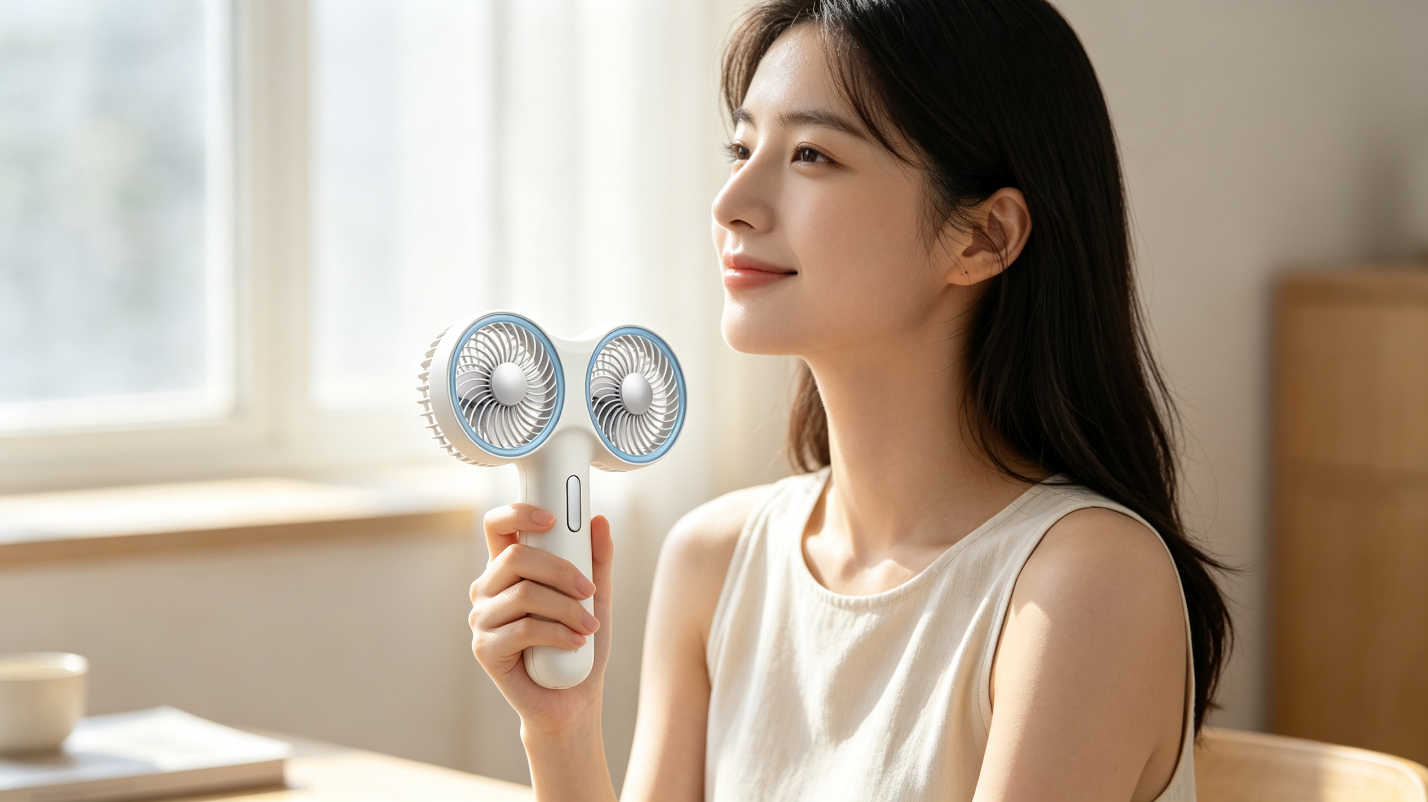 Portable，Double wind，Handheld fan，