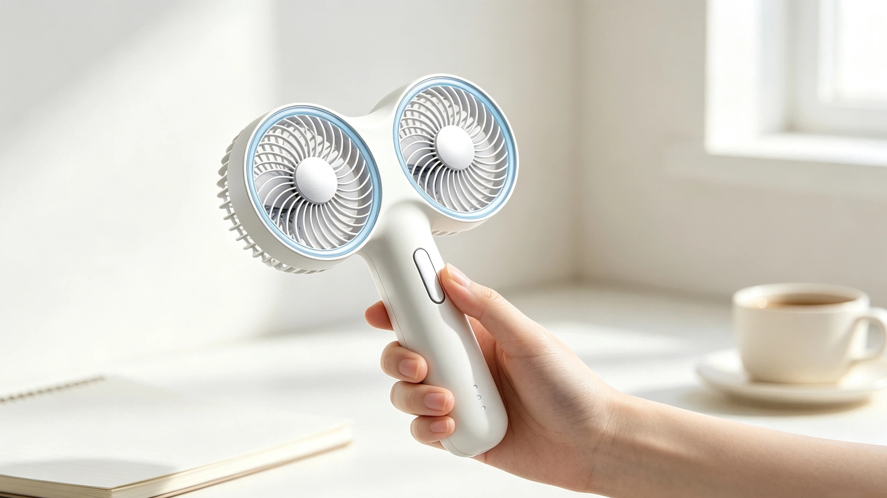 Portable，Double wind，Handheld fan，