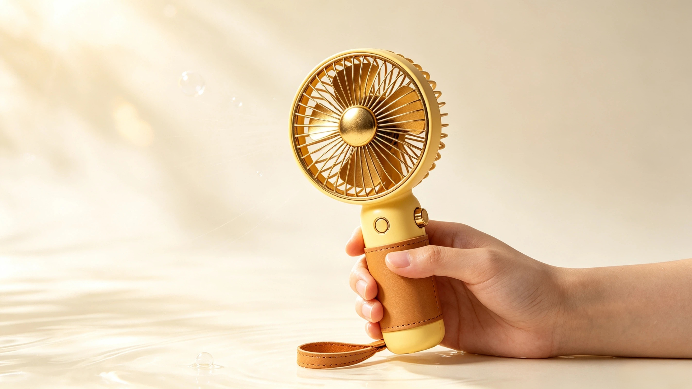 Retro，Light luxury，Handheld fan，