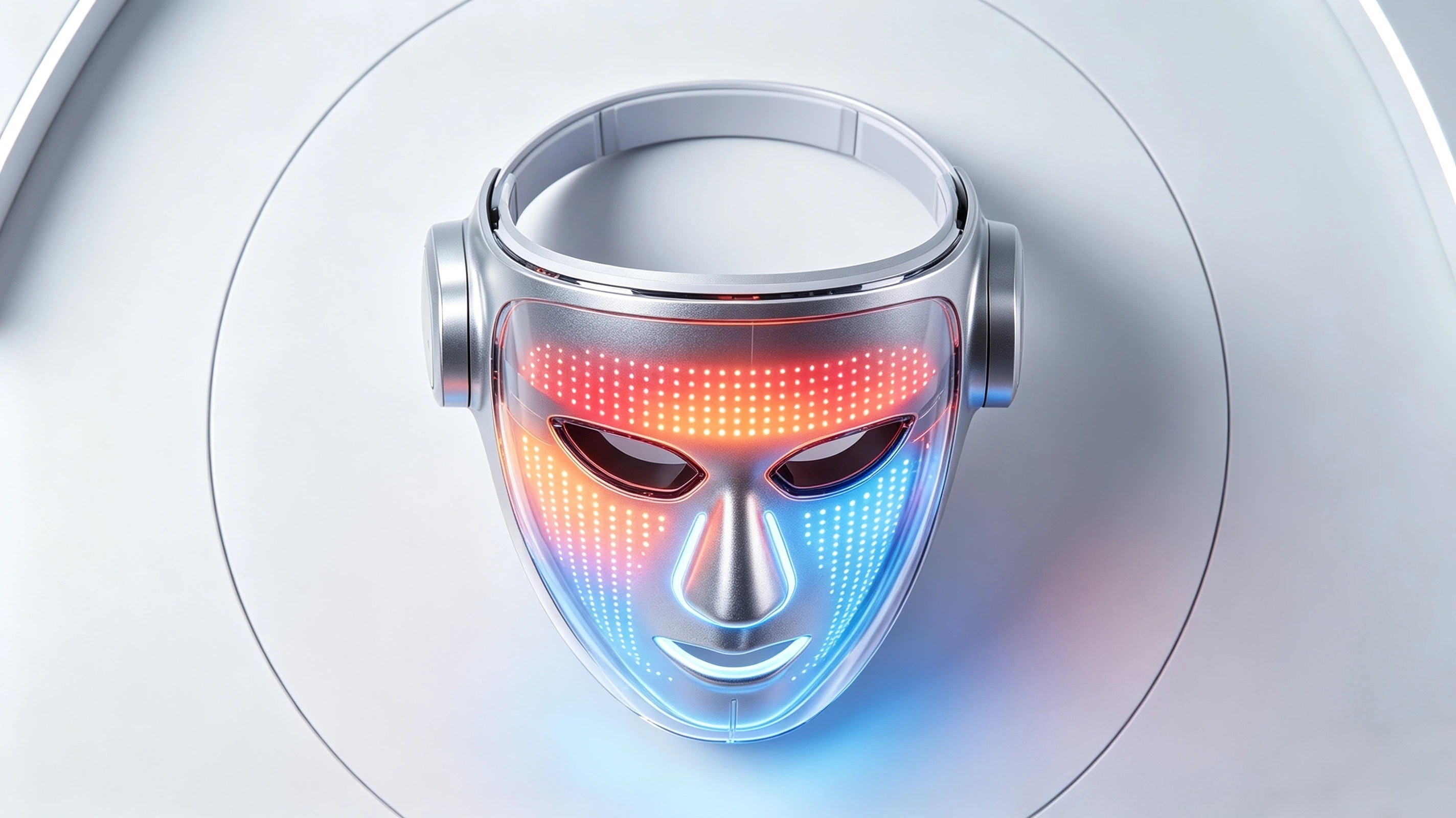 Skin rejuvenation with phototherapy，cosmetology，face shield，