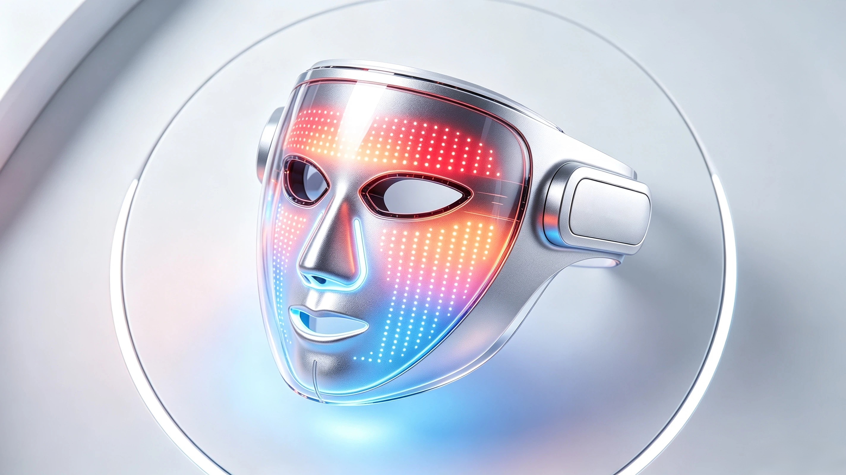 Skin rejuvenation with phototherapy，cosmetology，face shield，
