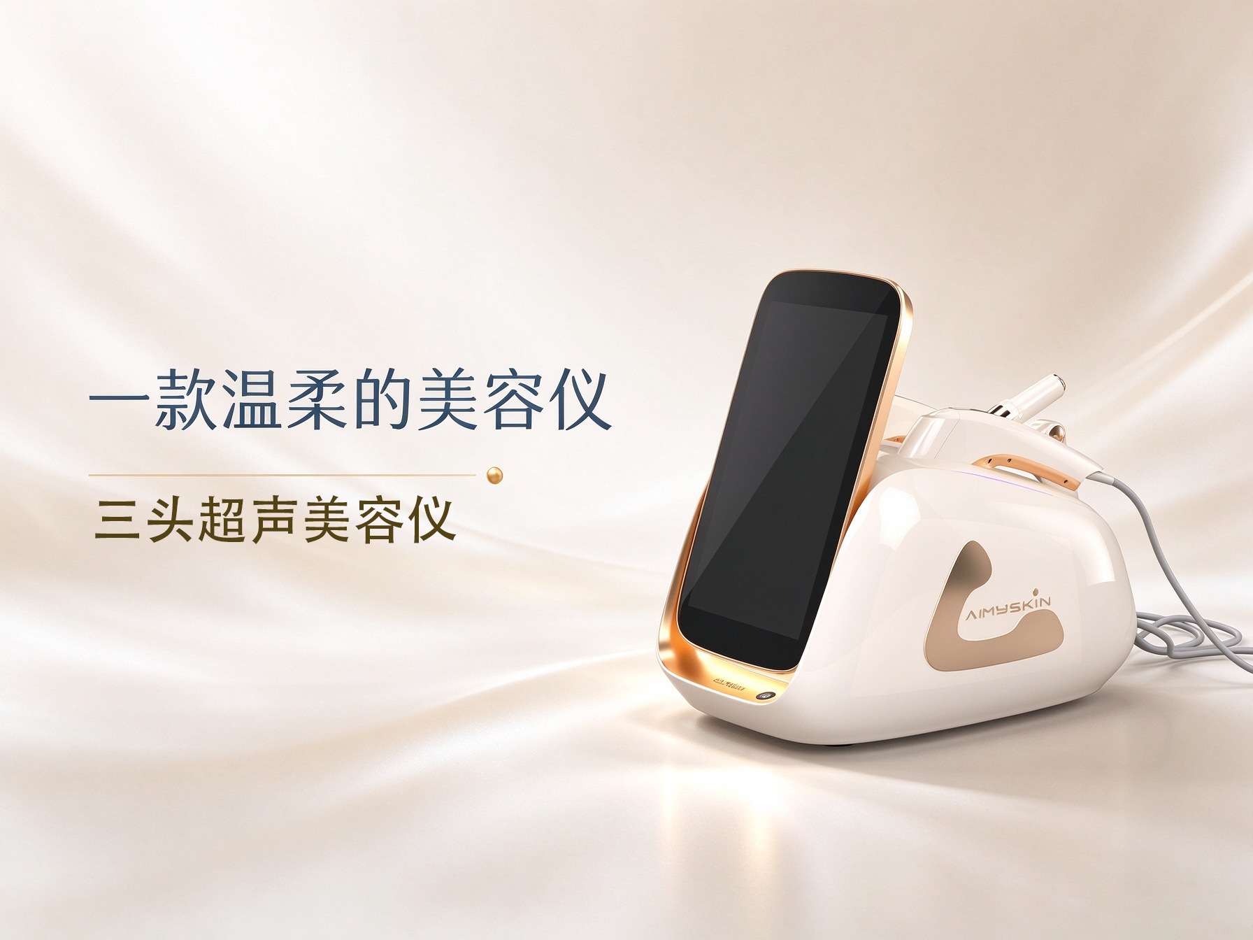 cosmetic instrument，Ultrasonic knife，Large screen，Injection molding，curved surface，medical care，cosmetology，