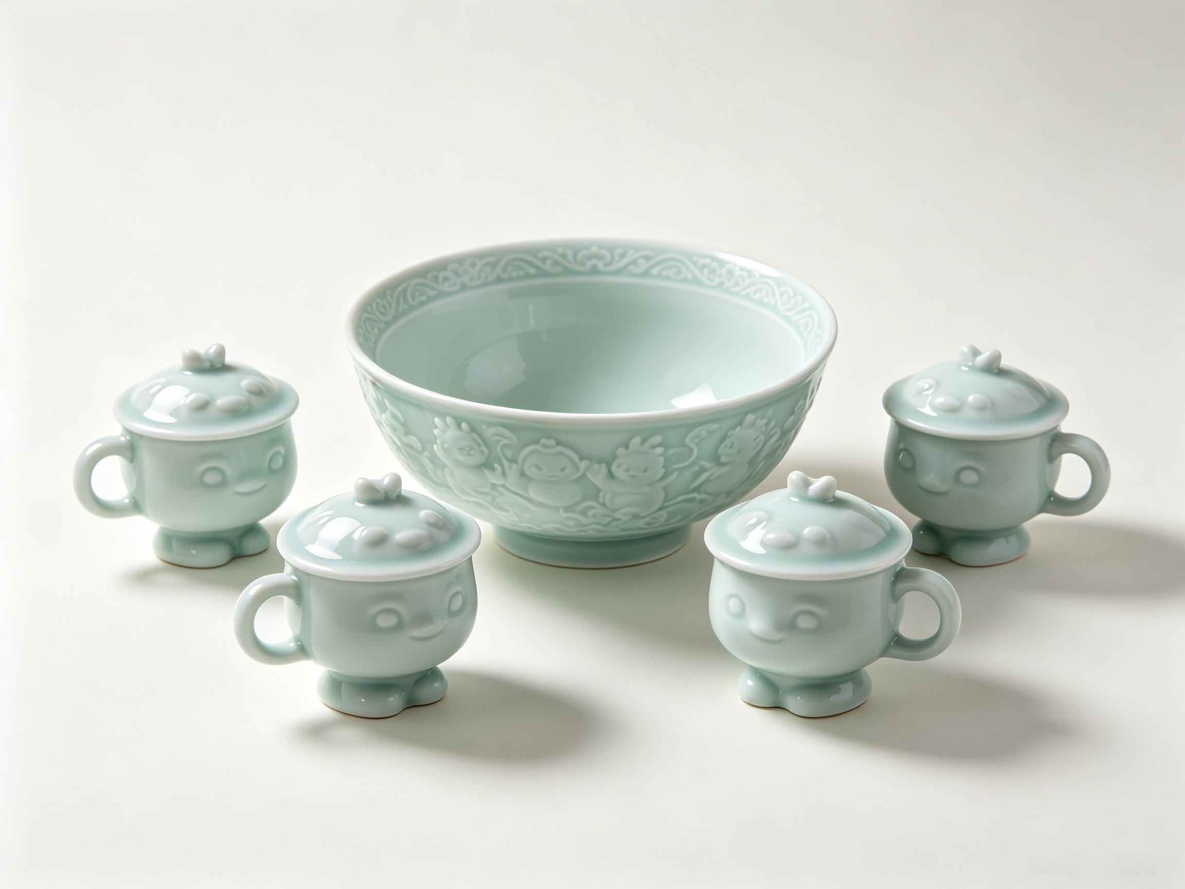 Design of Eastern Intangible Cultural Heritage Ceramic Trendy Toy Figure 1，