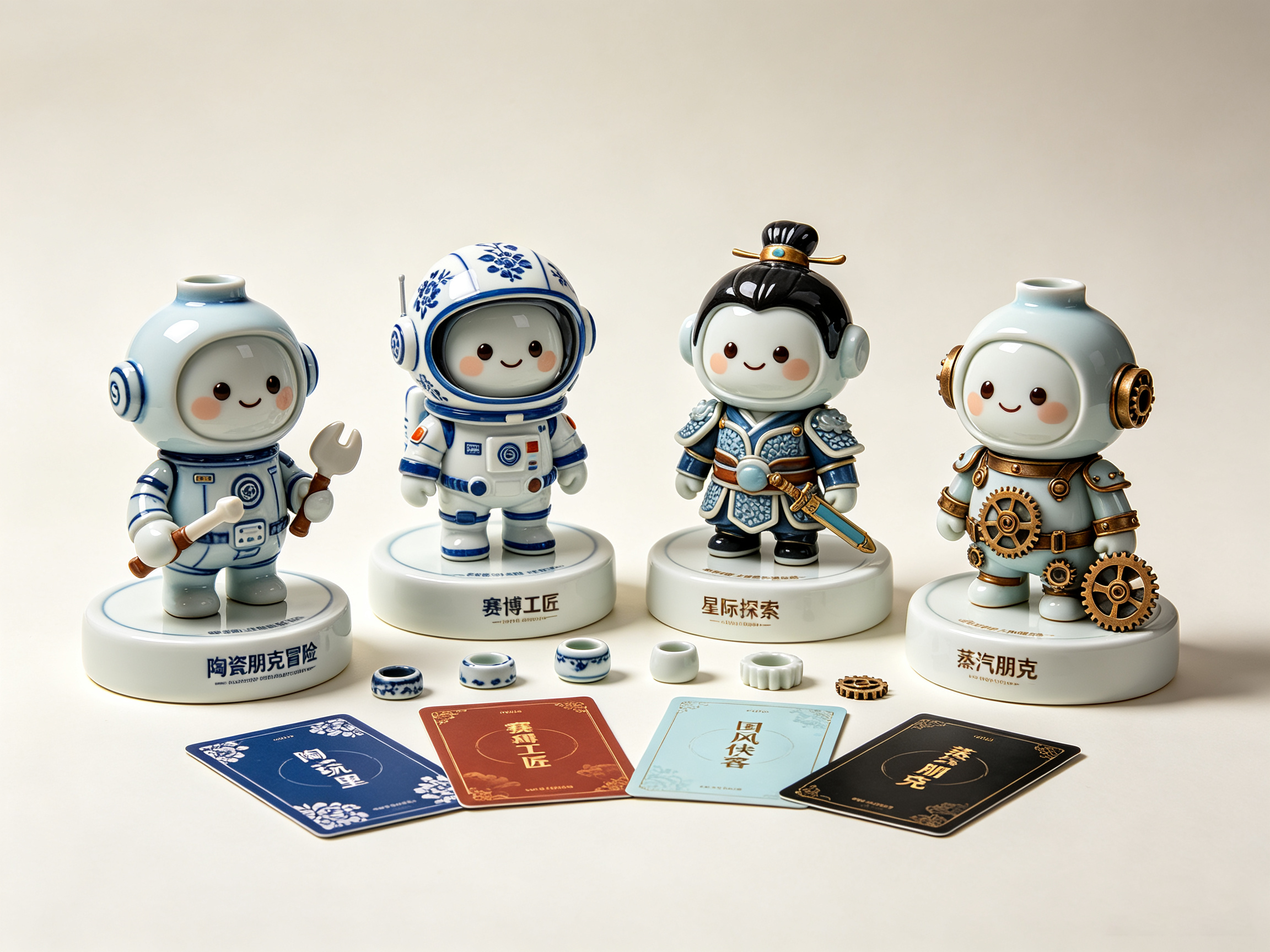 Design of Eastern Intangible Cultural Heritage Ceramic Trendy Toy Figure 1，