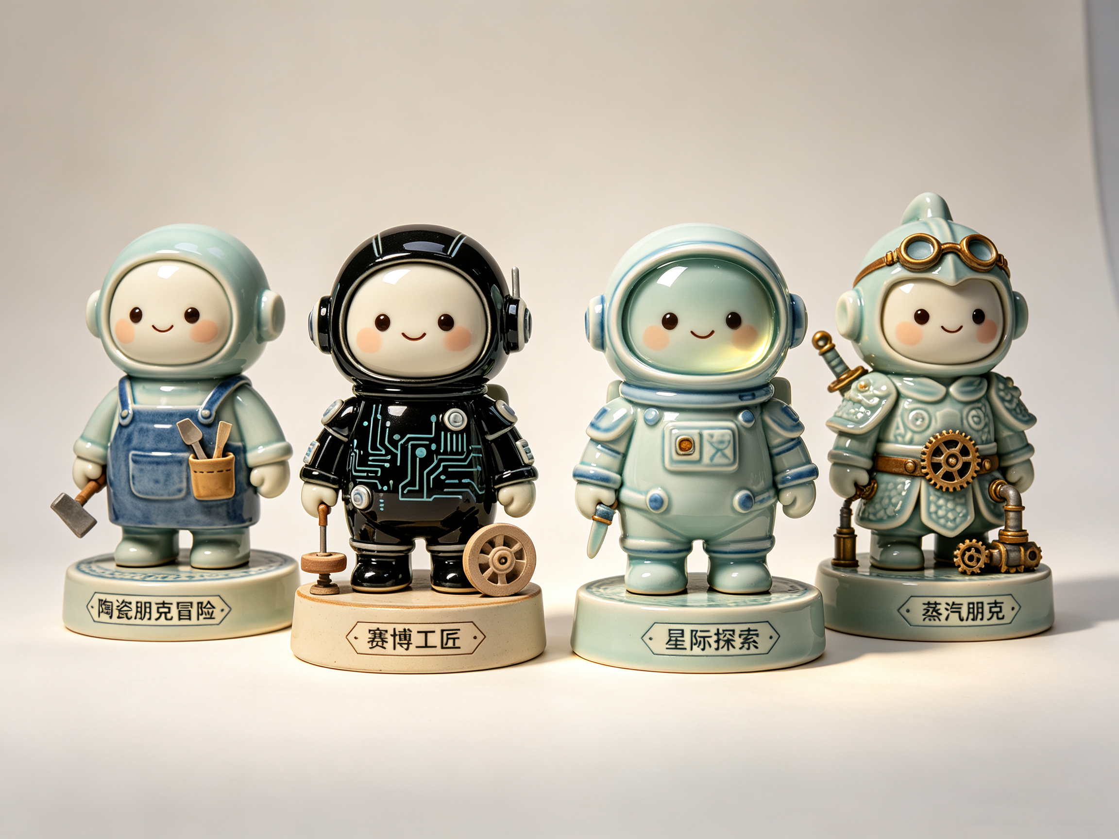 Design of Eastern Intangible Cultural Heritage Ceramic Trendy Toy Figure 1，