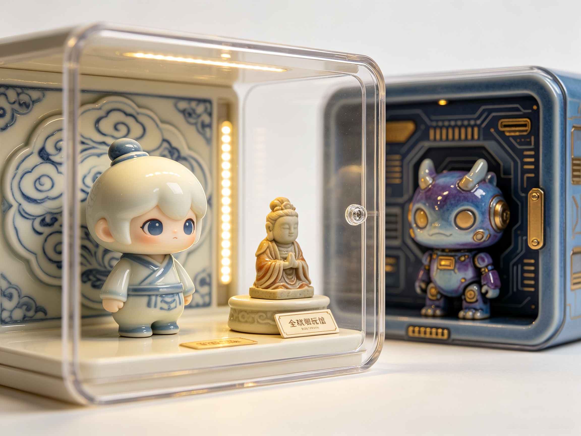 Design of Eastern Intangible Cultural Heritage Ceramic Trendy Toy Figure 1，