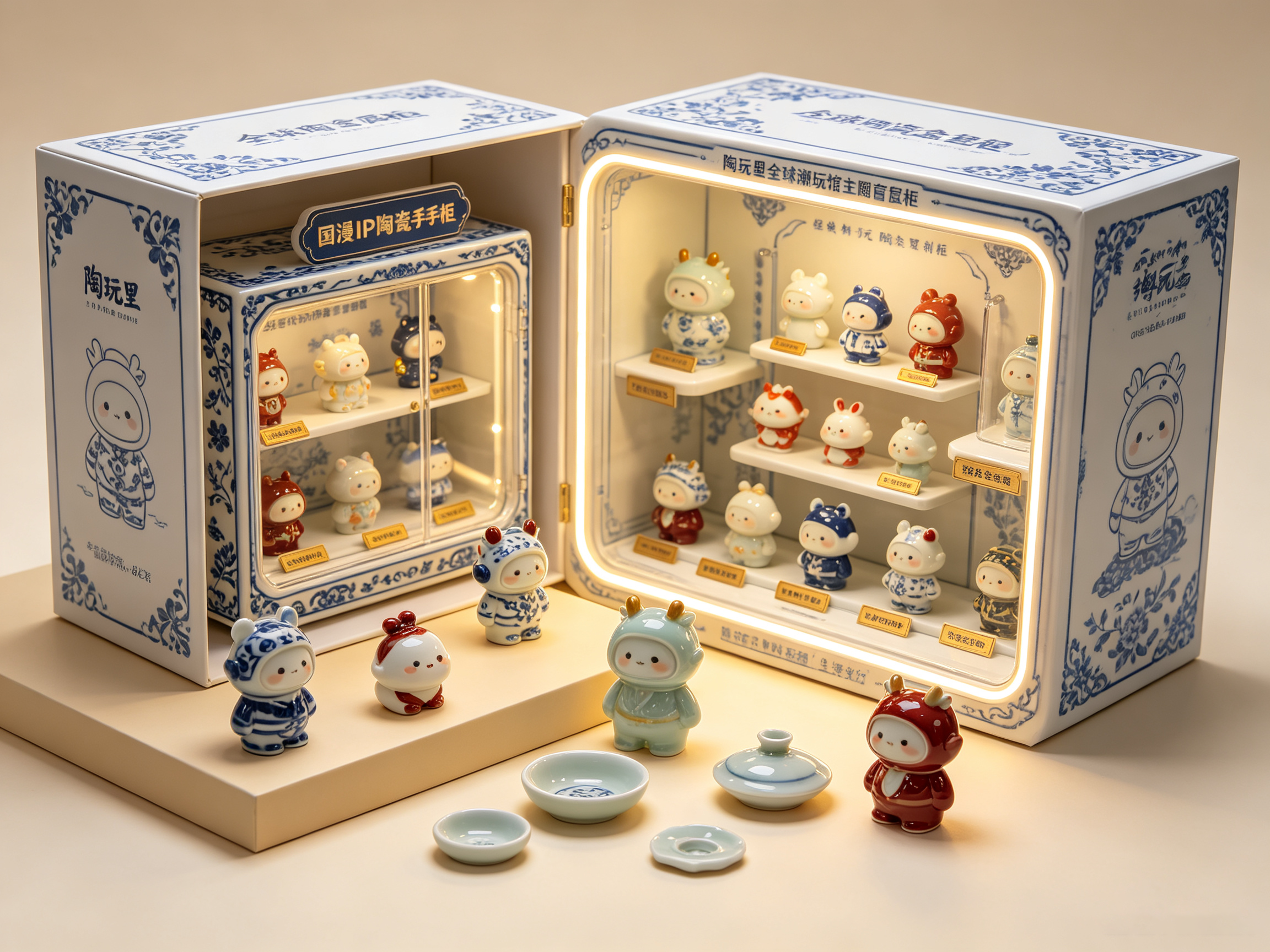 Design of Eastern Intangible Cultural Heritage Ceramic Trendy Toy Figure 1，