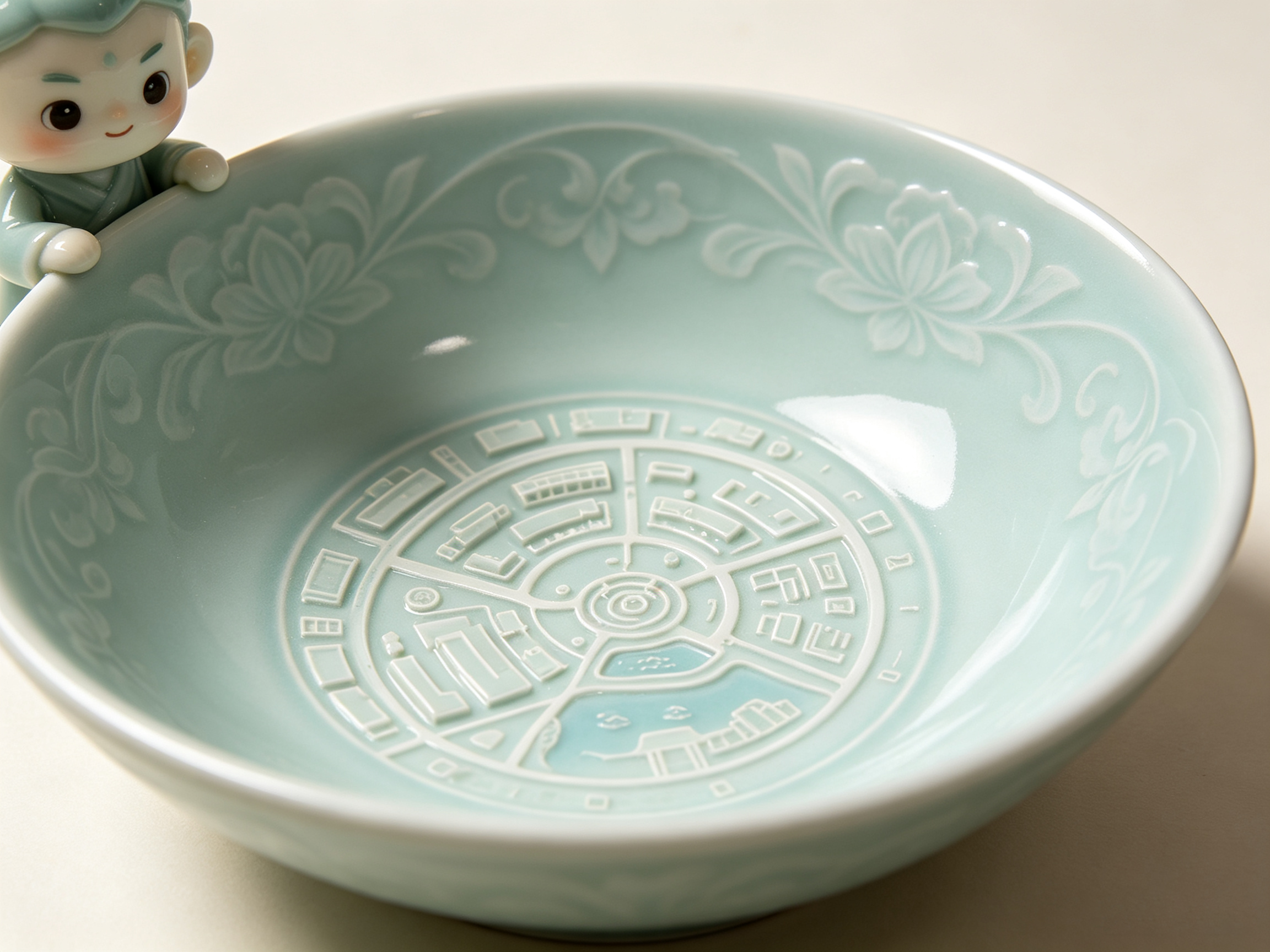Design of Eastern Intangible Cultural Heritage Ceramic Trendy Toy Figure 1，