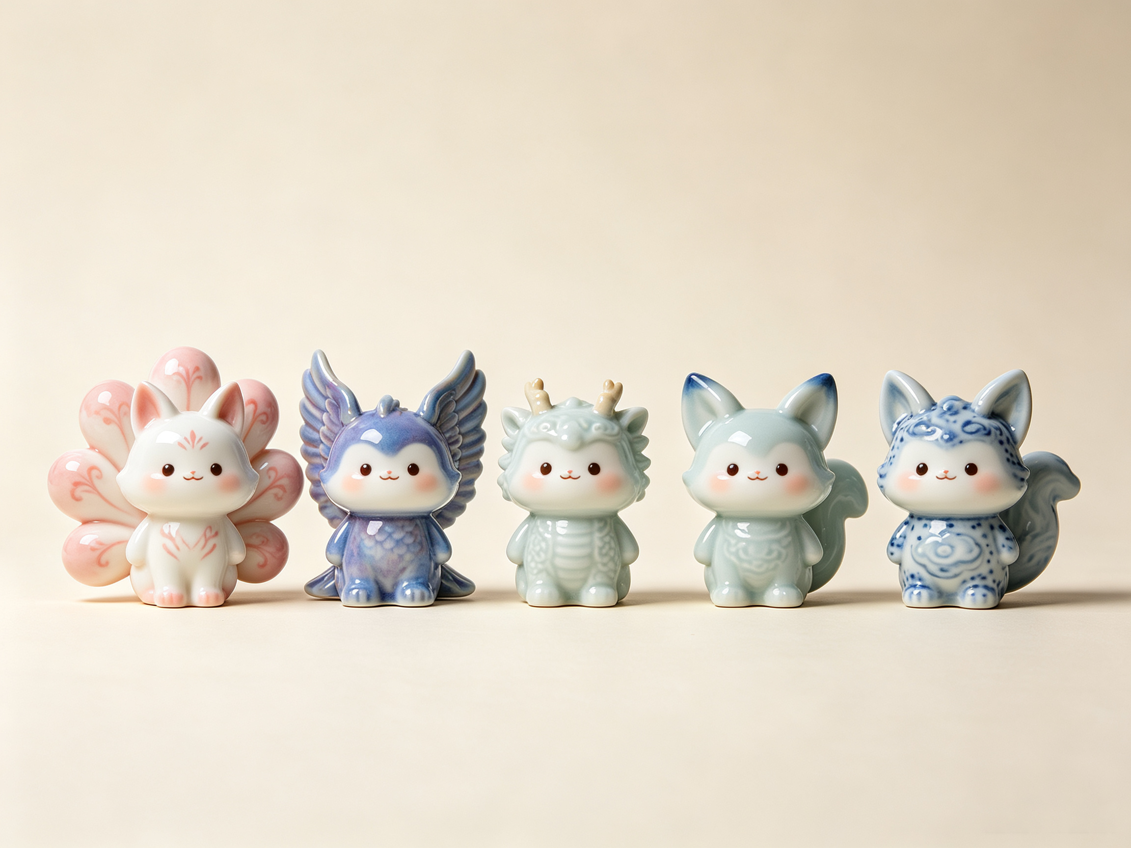 Design of Eastern Intangible Cultural Heritage Ceramic Trendy Toy Figure 1，