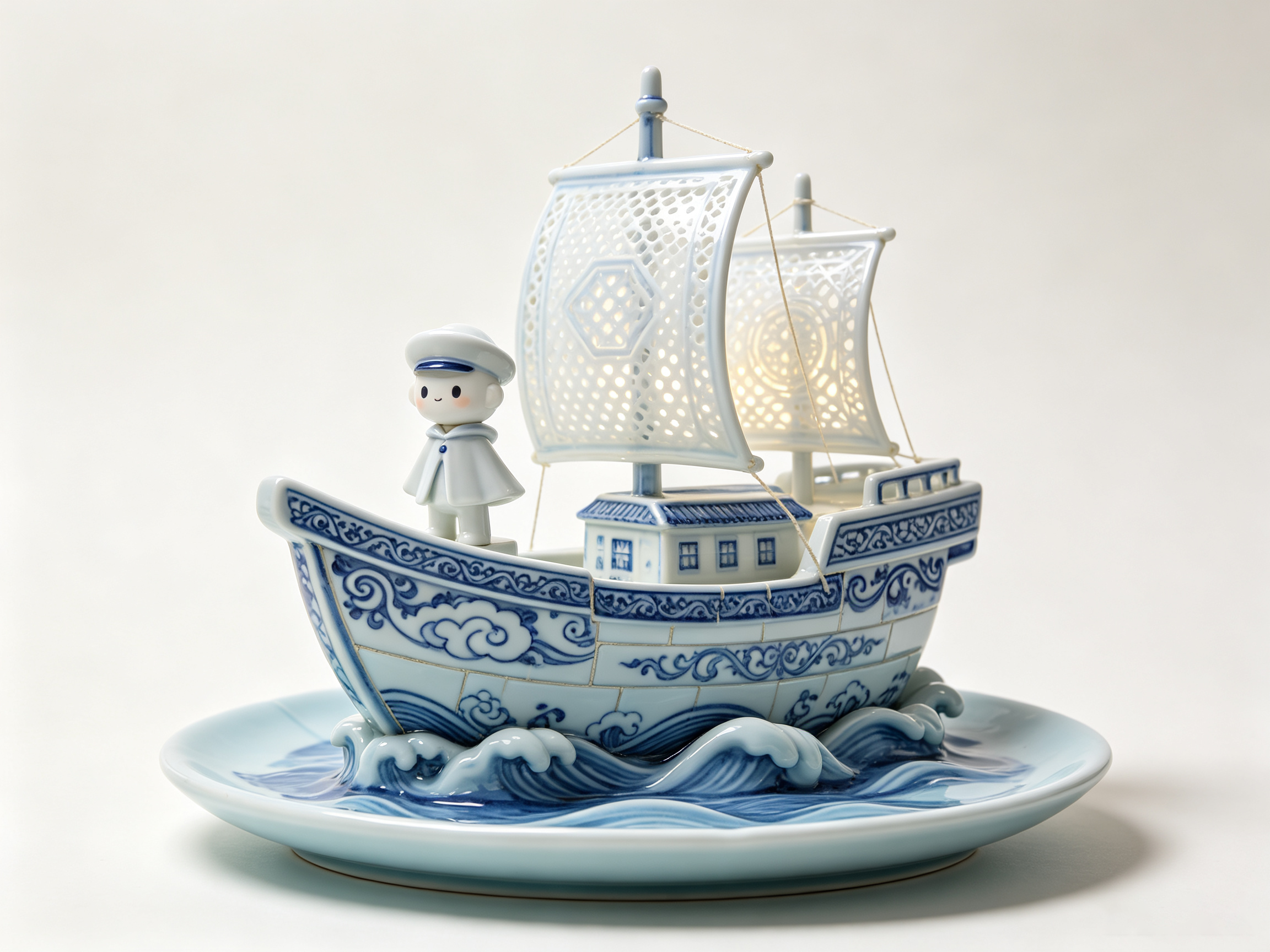 Design of Eastern Intangible Cultural Heritage Ceramic Trendy Toy Figure 1，