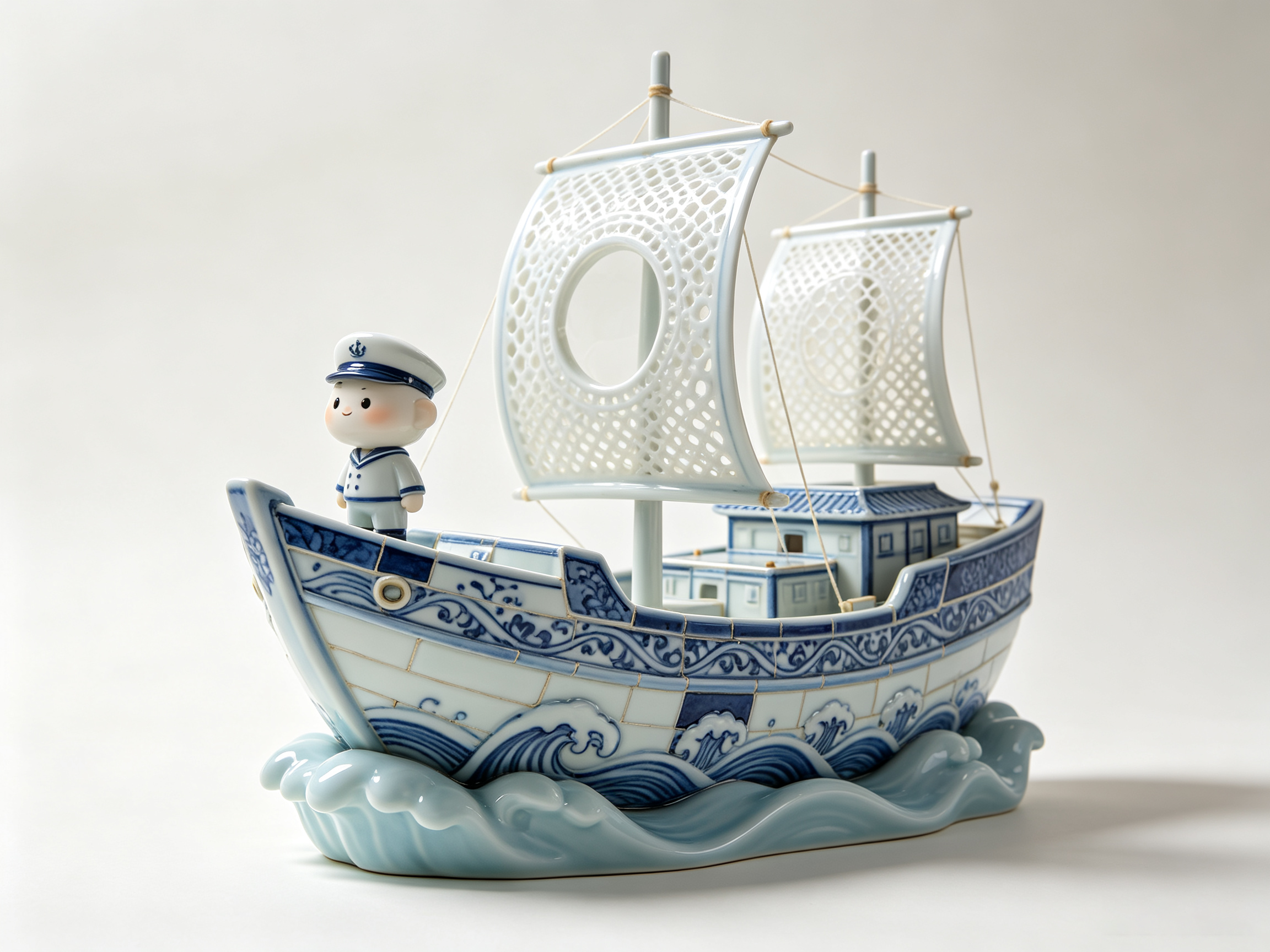 Design of Eastern Intangible Cultural Heritage Ceramic Trendy Toy Figure 1，