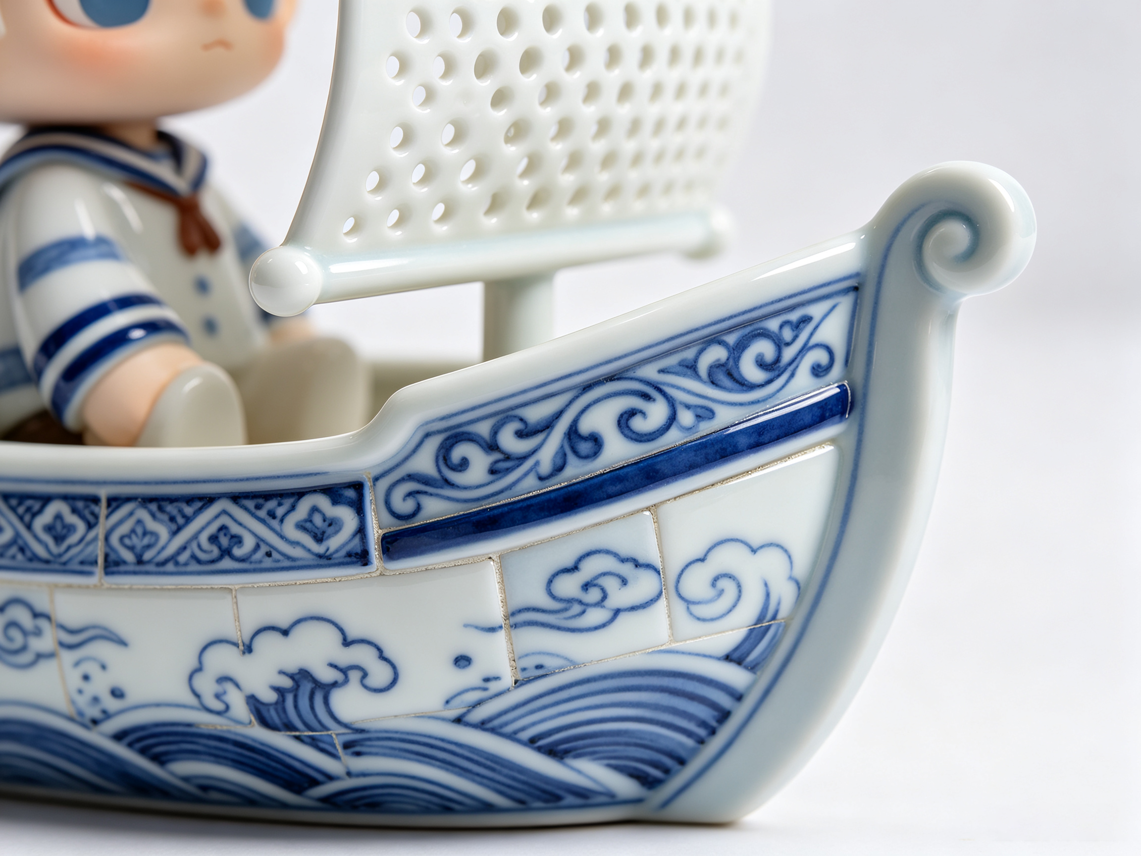 Design of Eastern Intangible Cultural Heritage Ceramic Trendy Toy Figure 1，