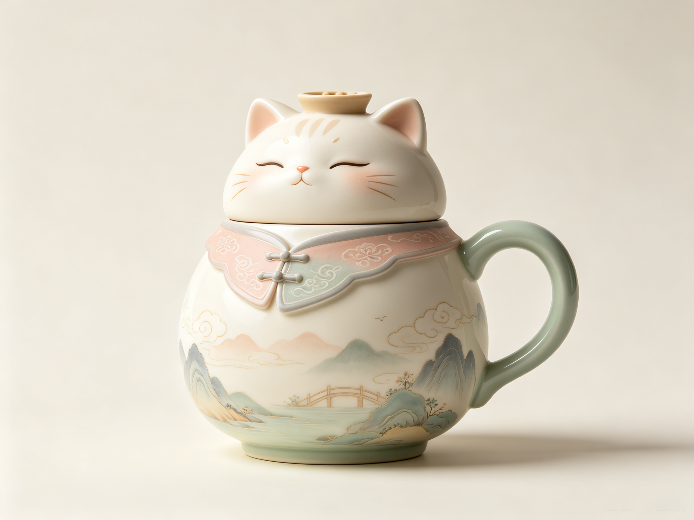 Design of Eastern Intangible Cultural Heritage Ceramic Trendy Toy Figure 1，