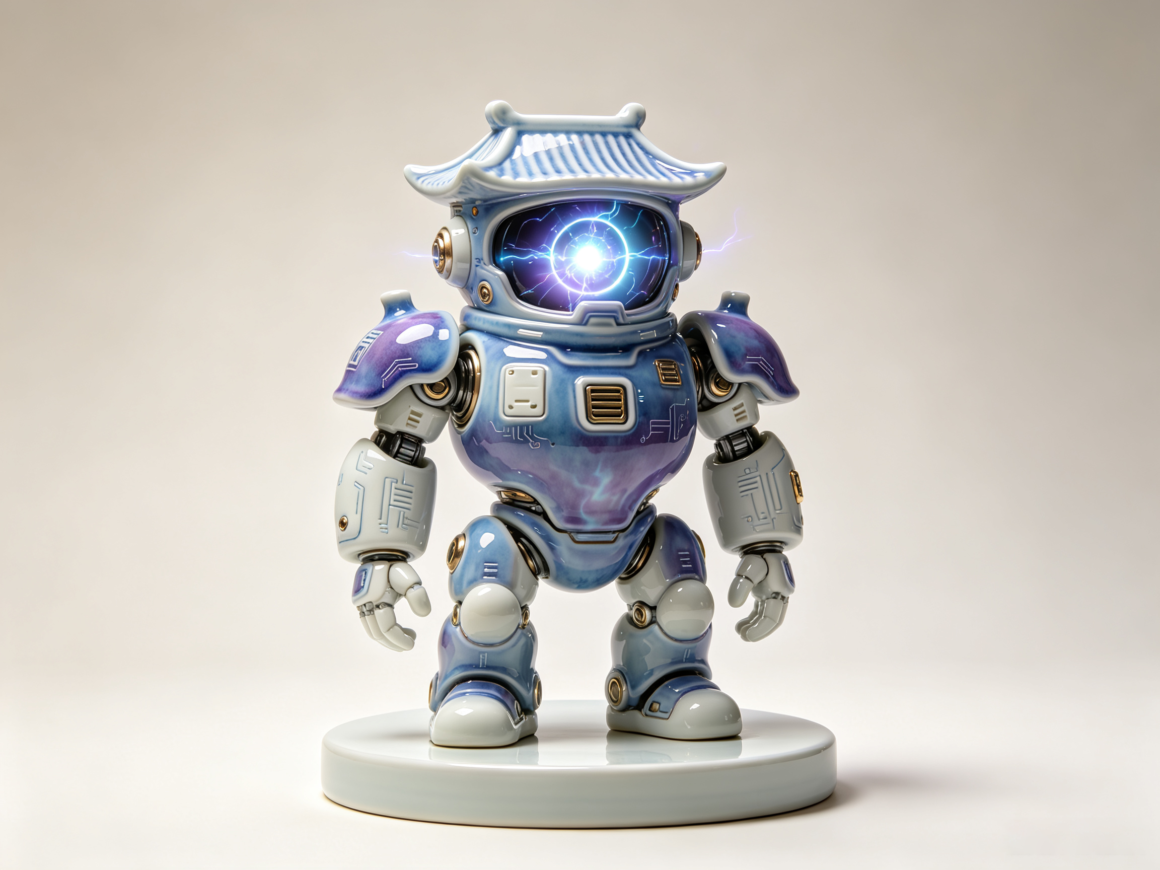 Design of Eastern Intangible Cultural Heritage Ceramic Trendy Toy Figure 1，