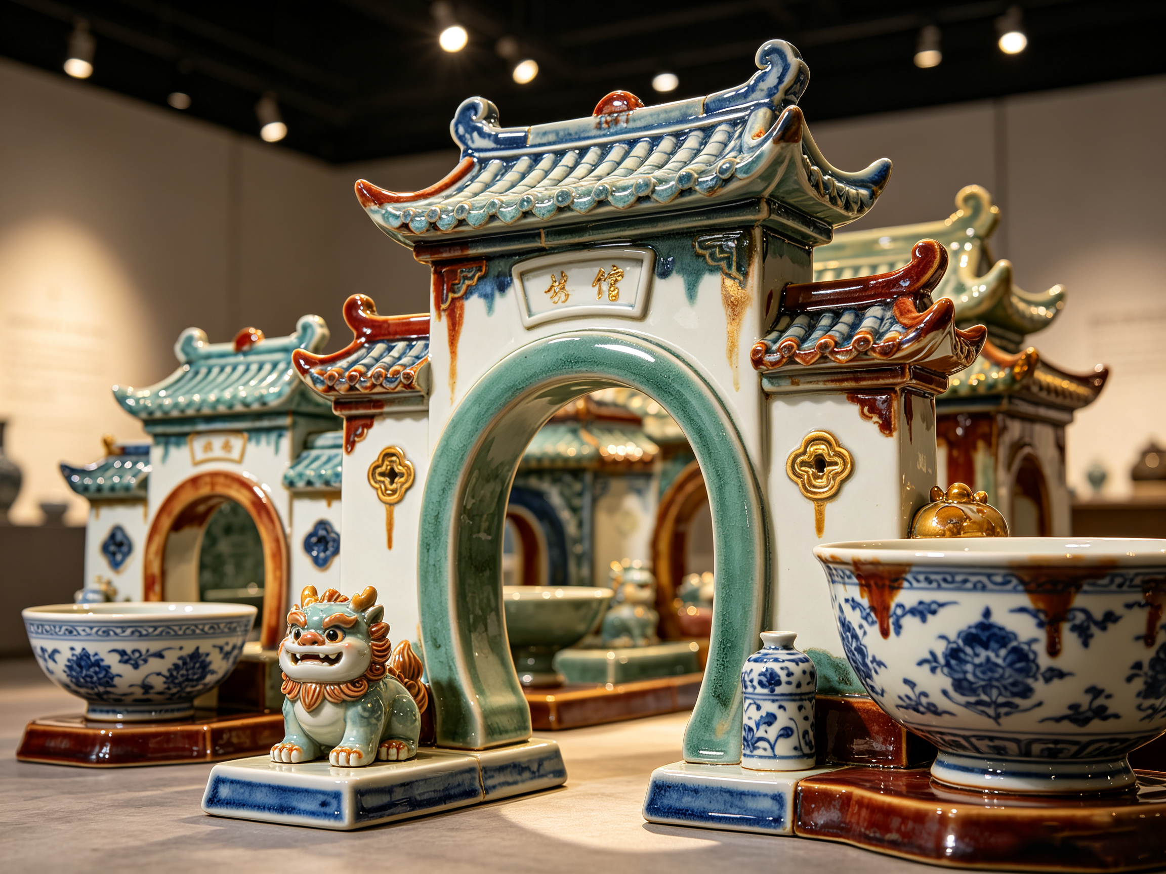Design of Eastern Intangible Cultural Heritage Ceramic Trendy Toy Figure 1，