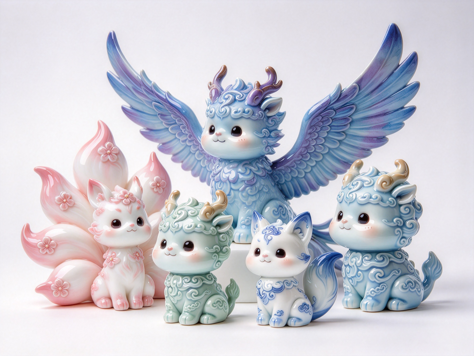Design of Eastern Intangible Cultural Heritage Ceramic Trendy Toy Figure 2，