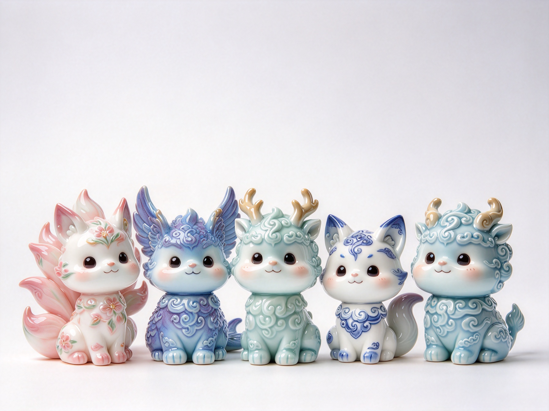 Design of Eastern Intangible Cultural Heritage Ceramic Trendy Toy Figure 2，