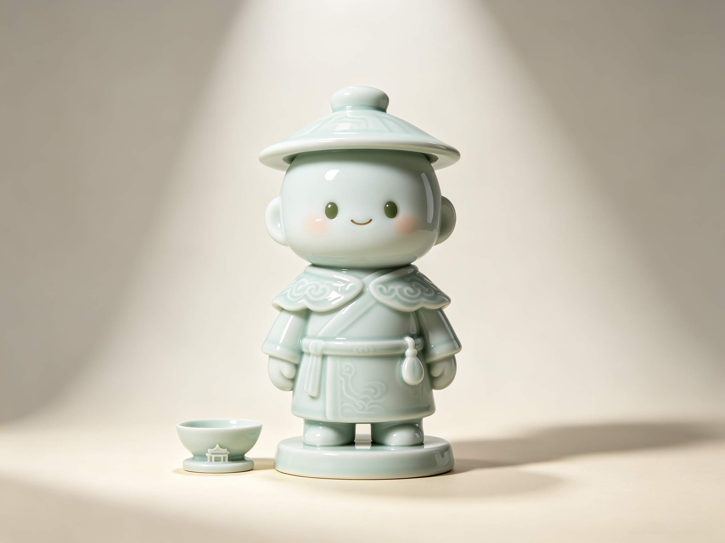 Design of Eastern Intangible Cultural Heritage Ceramic Trendy Toy Figure 2，